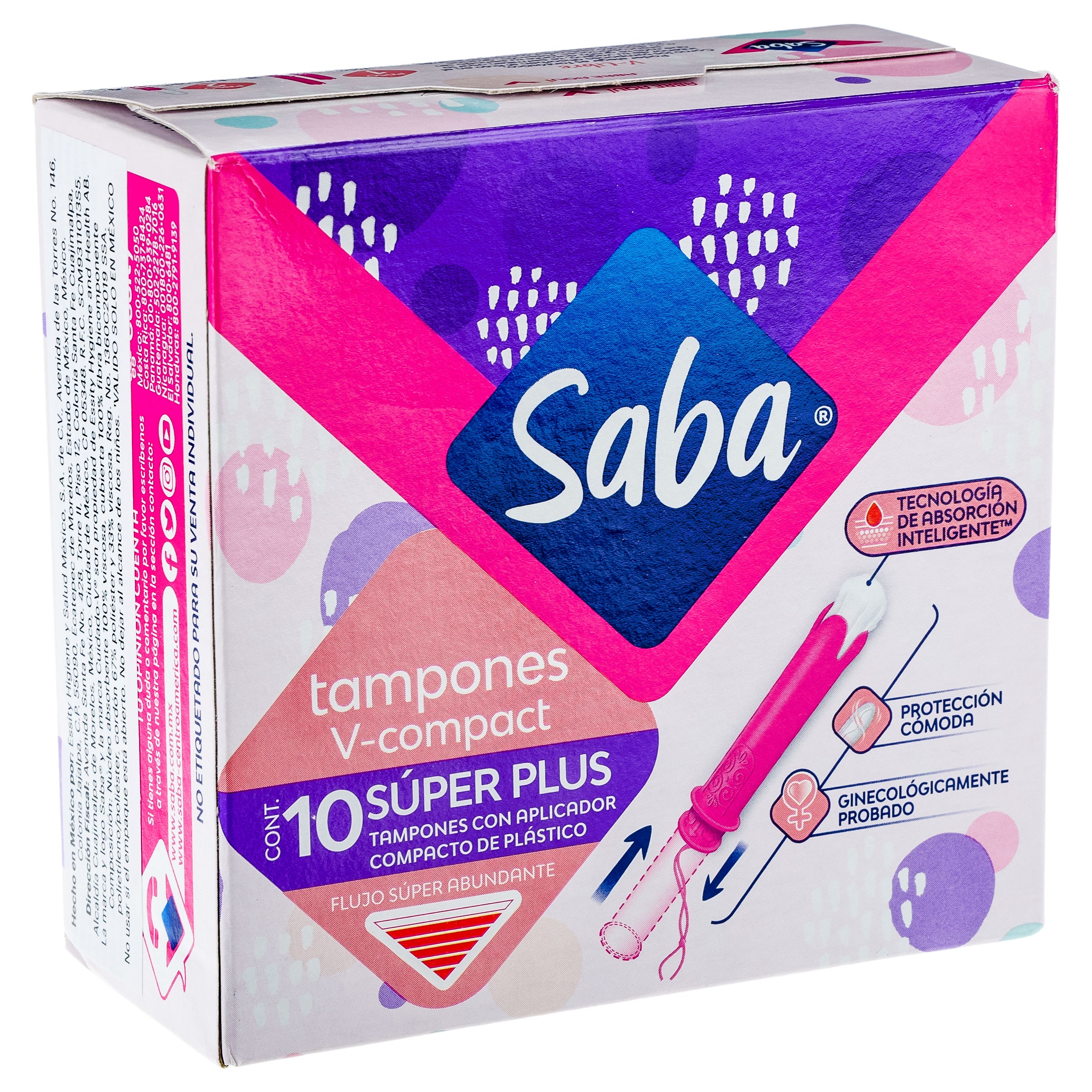 Tampones Saba Compac Super Plus Con 10 Piezas-3