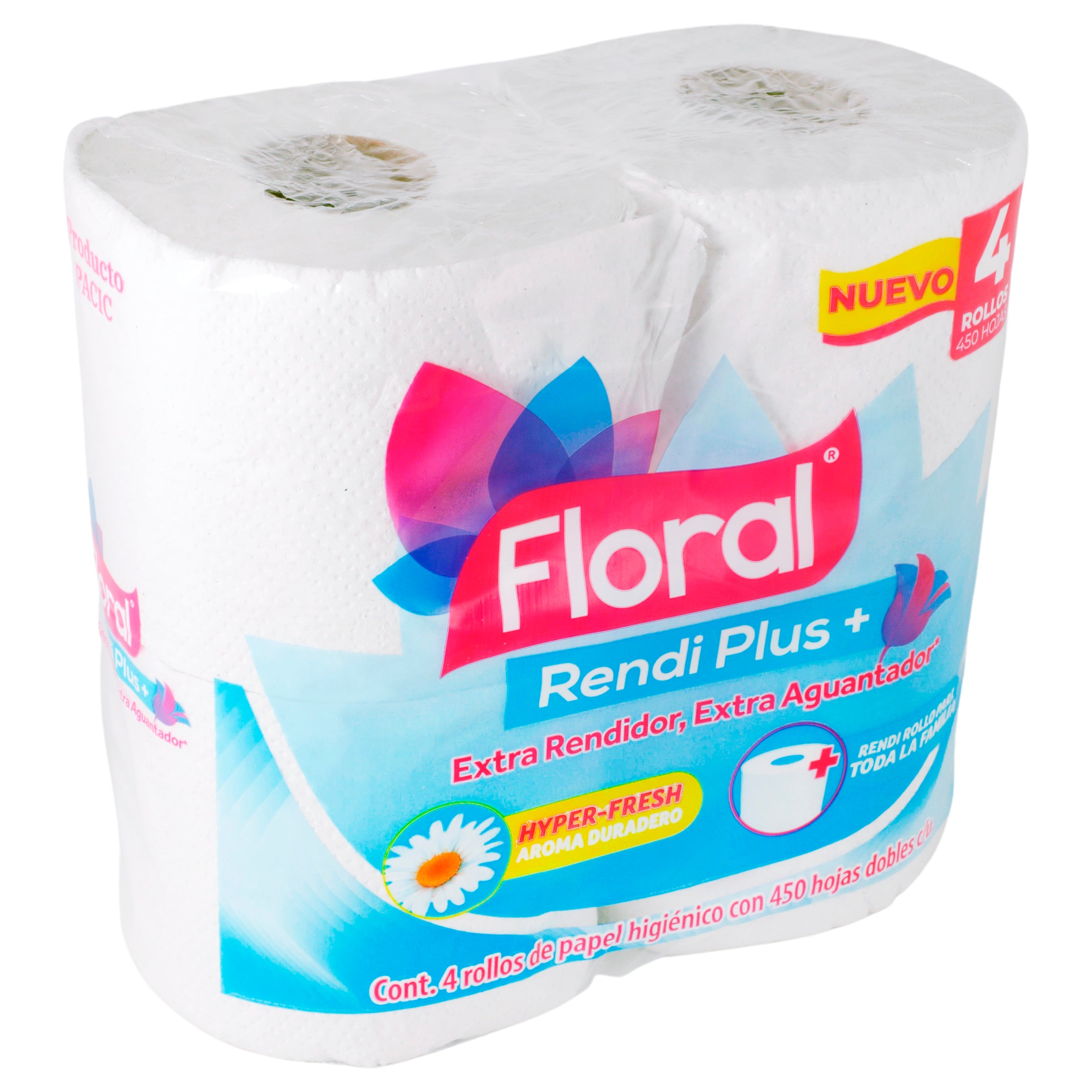 Papel Higienico  Floral Rendi Plus + Con 4 Piezas-2