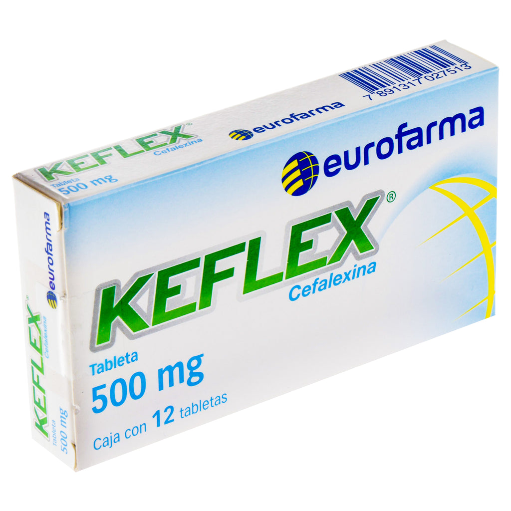 Kefox Keflex 500 Mg Tabletas Con 12