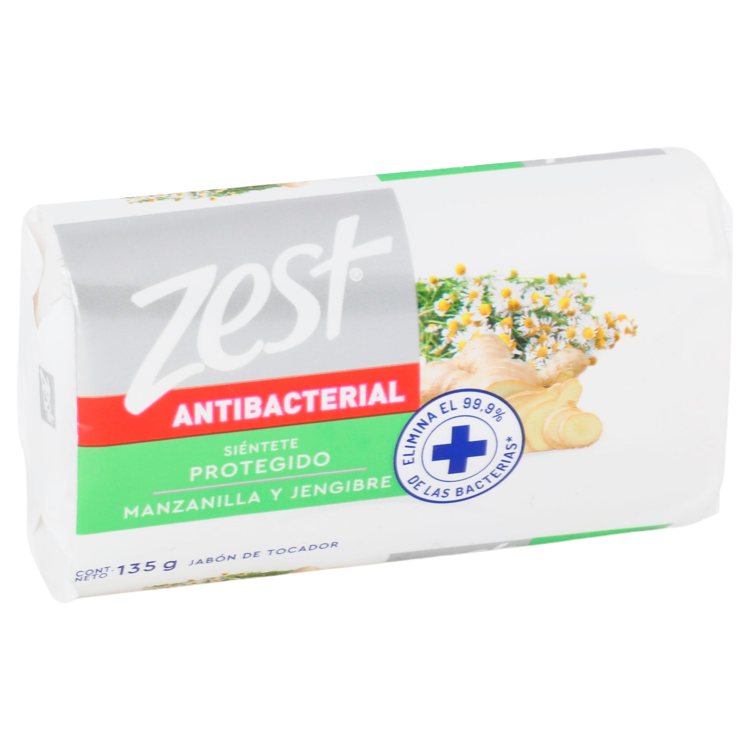 Jabon Zest Antibacterial Manzanilla Y Jengibre 135 G-2