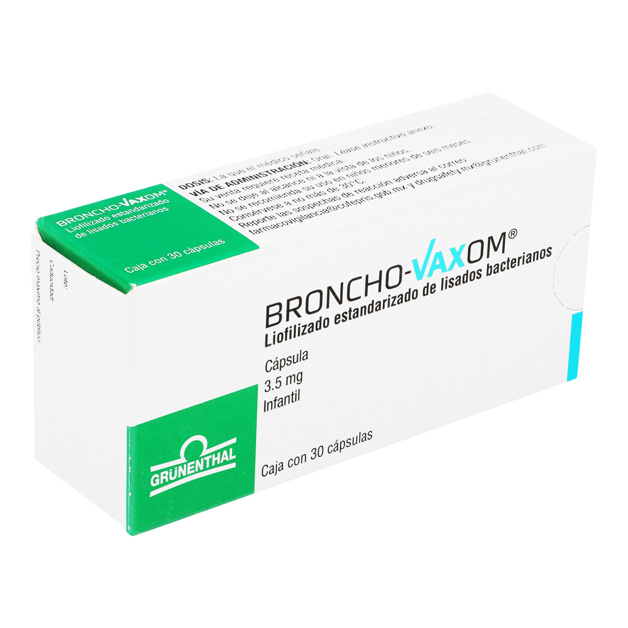 Broncho Vaxom Infantil 3.5 Mg Con 30 Capsulas-2