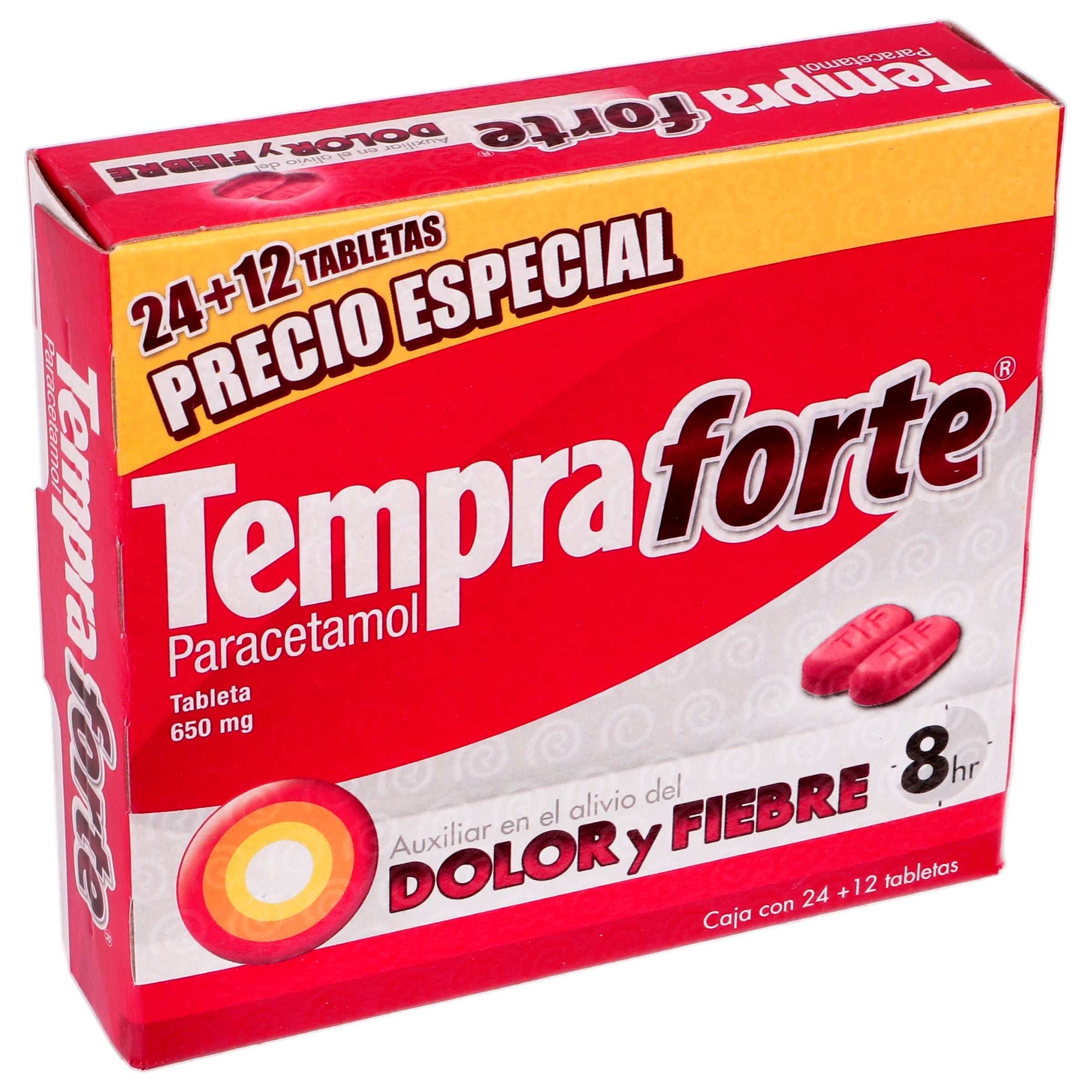 Tempra Forte 650 Mg Tabletas  24+12-2