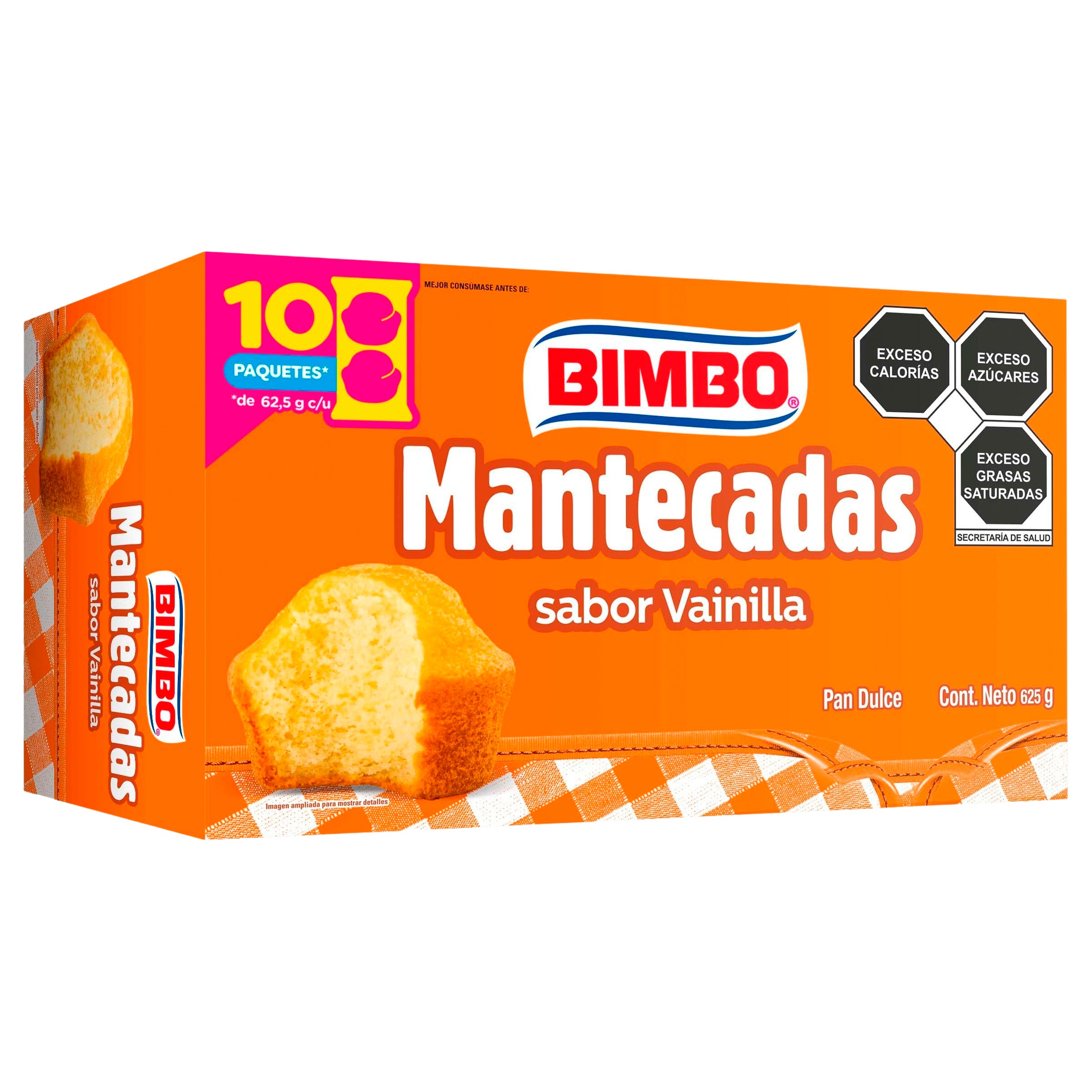 Charola Mantecadas Vainilla Con 10 Paquetitos 625 G-1