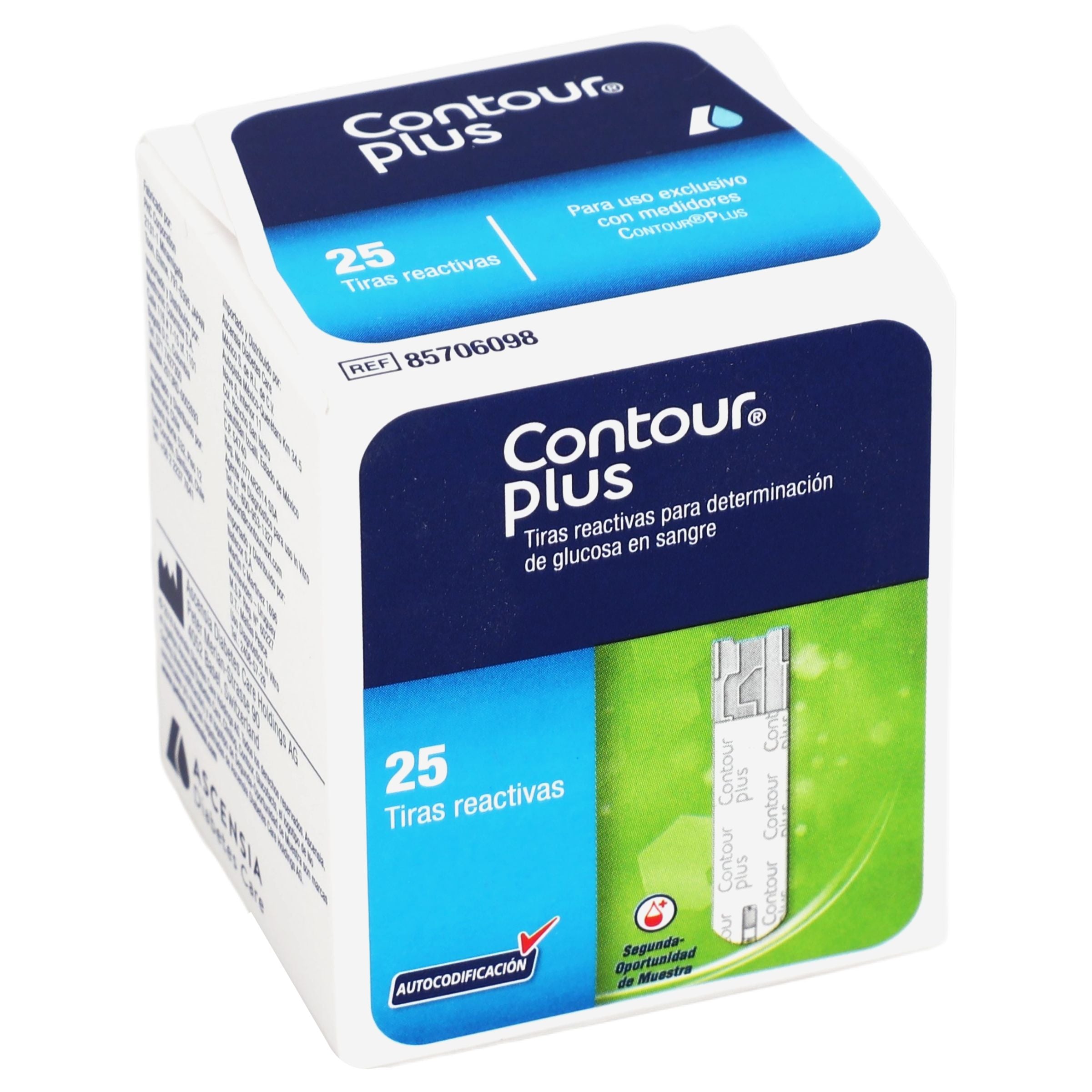 Contour Plus Tiras Reactivas Con 25 Piezas-2