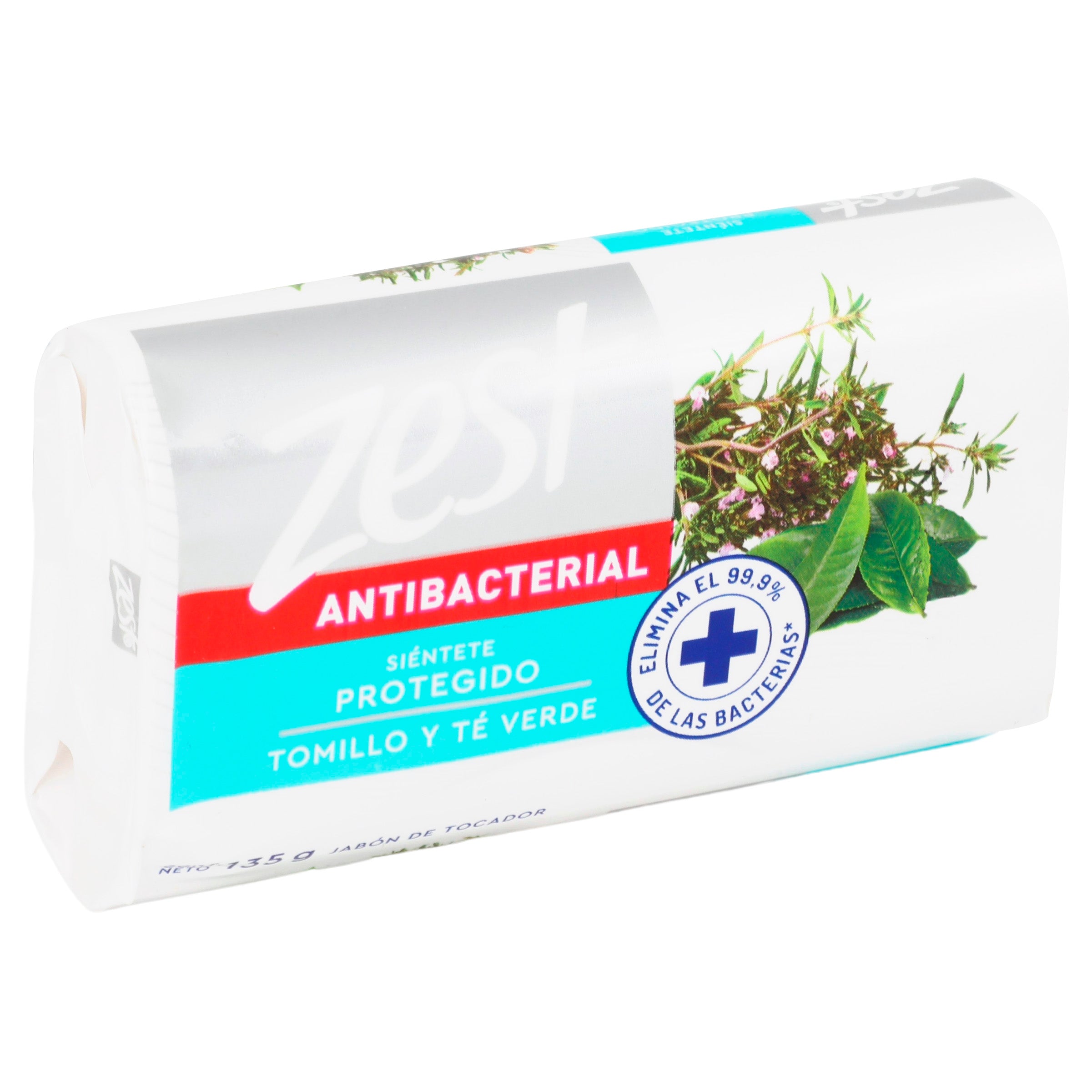 Jabon Zest Antibacterial Tomillo Y Te Verde 135 G-2