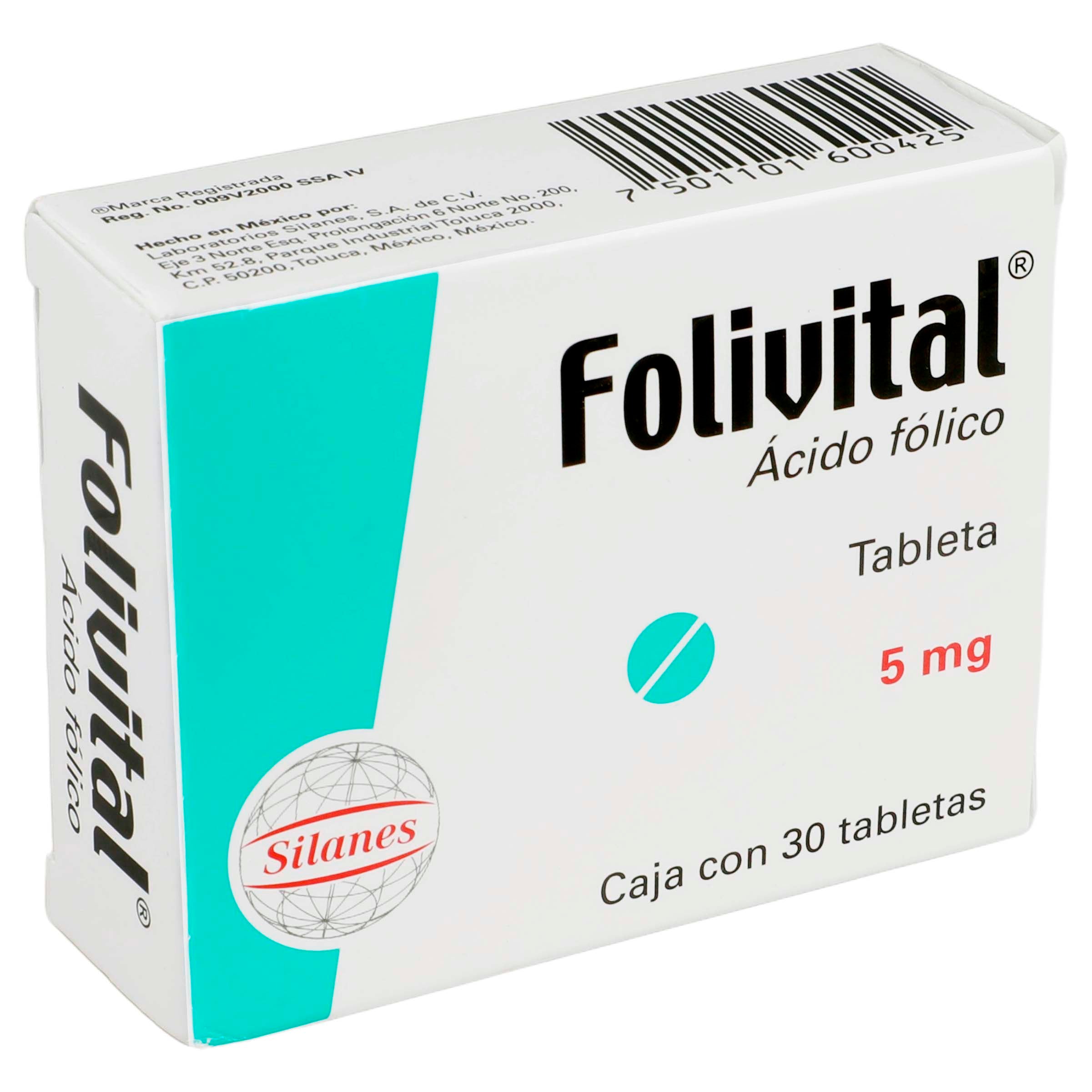 Folivital 5 Mg Con 30 Tabletas-2