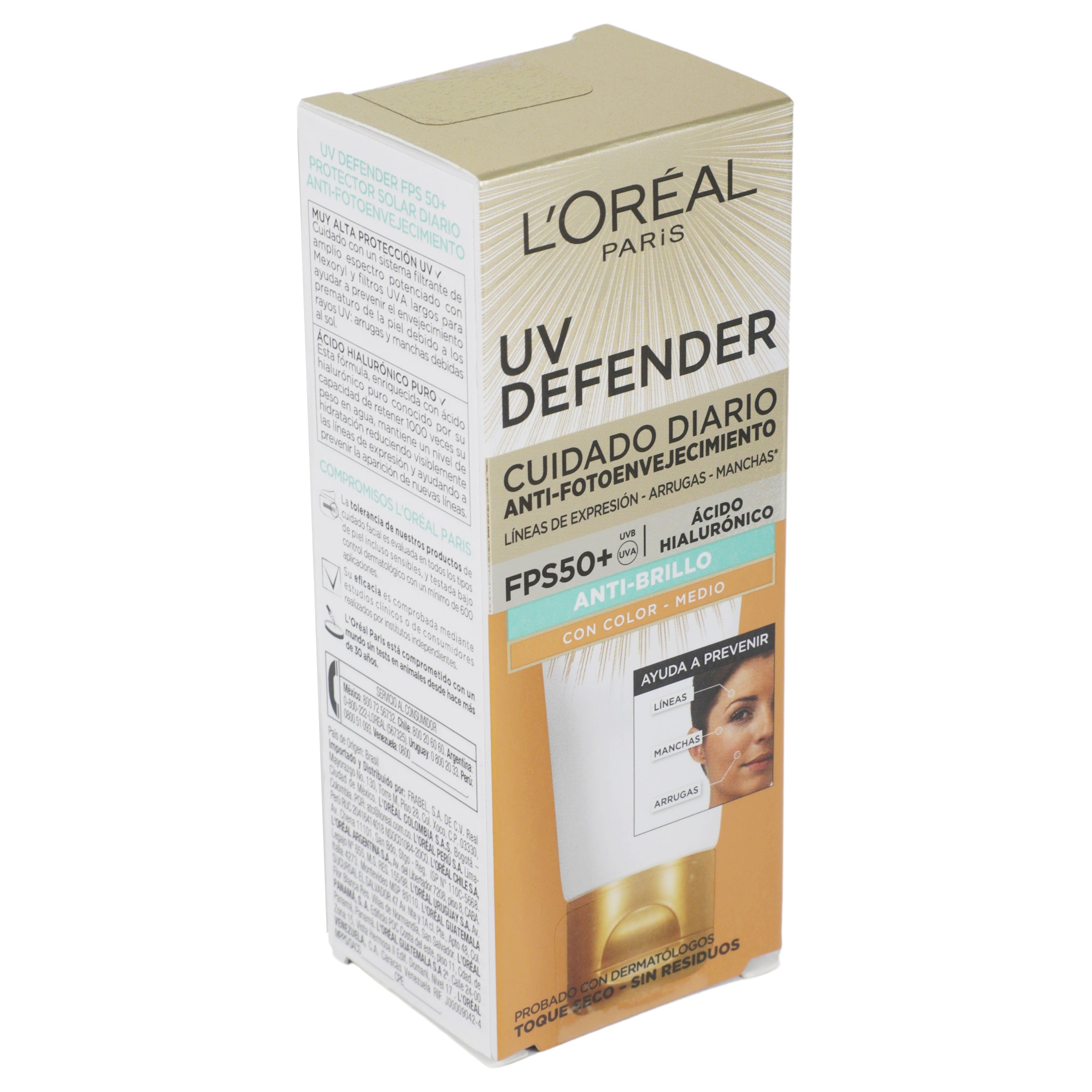 Loreal Uv-Def Fps50 Color Medio 40G-2