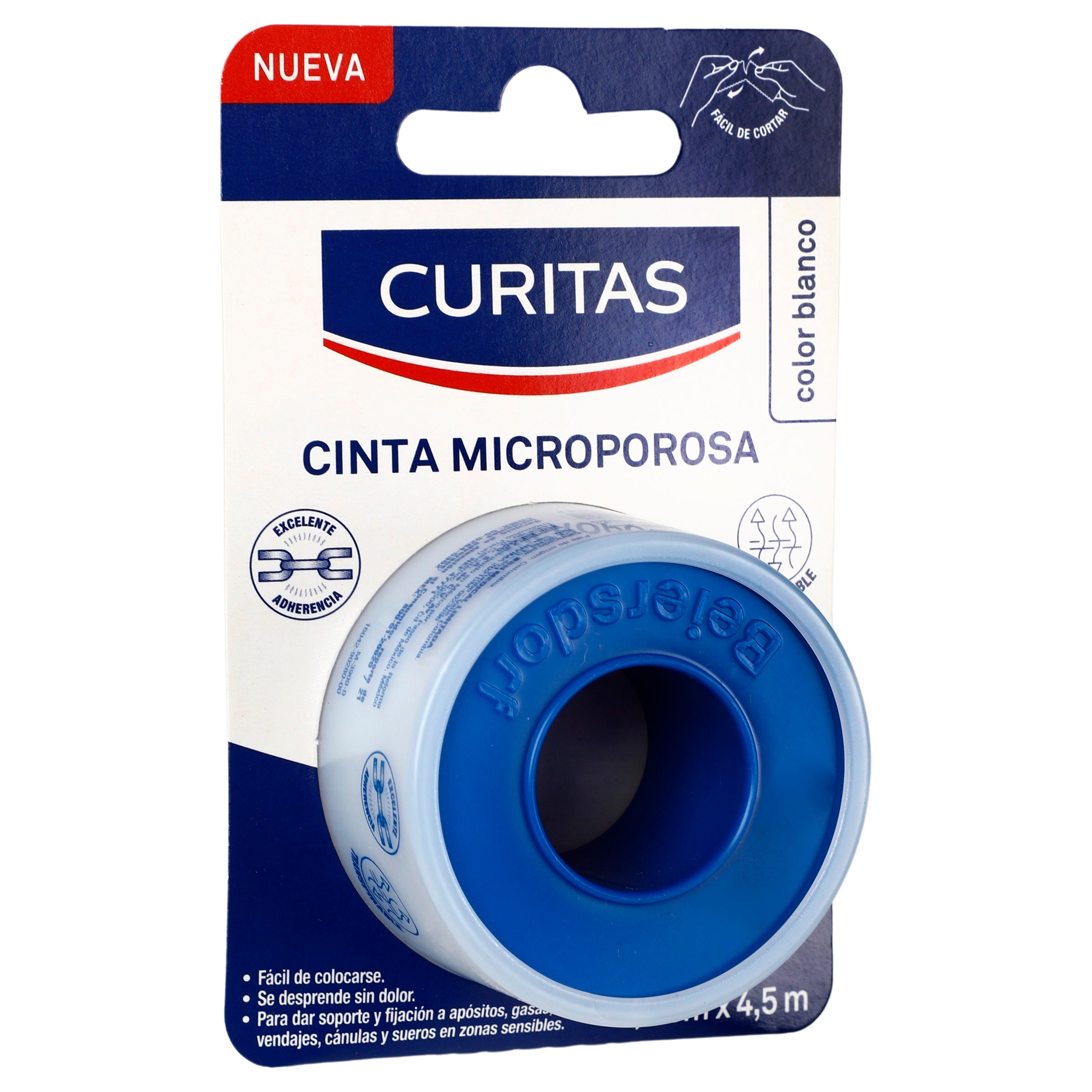 Cta Microp Curitas Bco 2.5Cm X 4.5 M-2