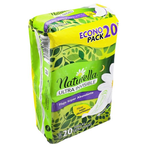 Toallas Sanitarias Naturella Ultra Invisible Flu-Ac Con 20 Piezas-2