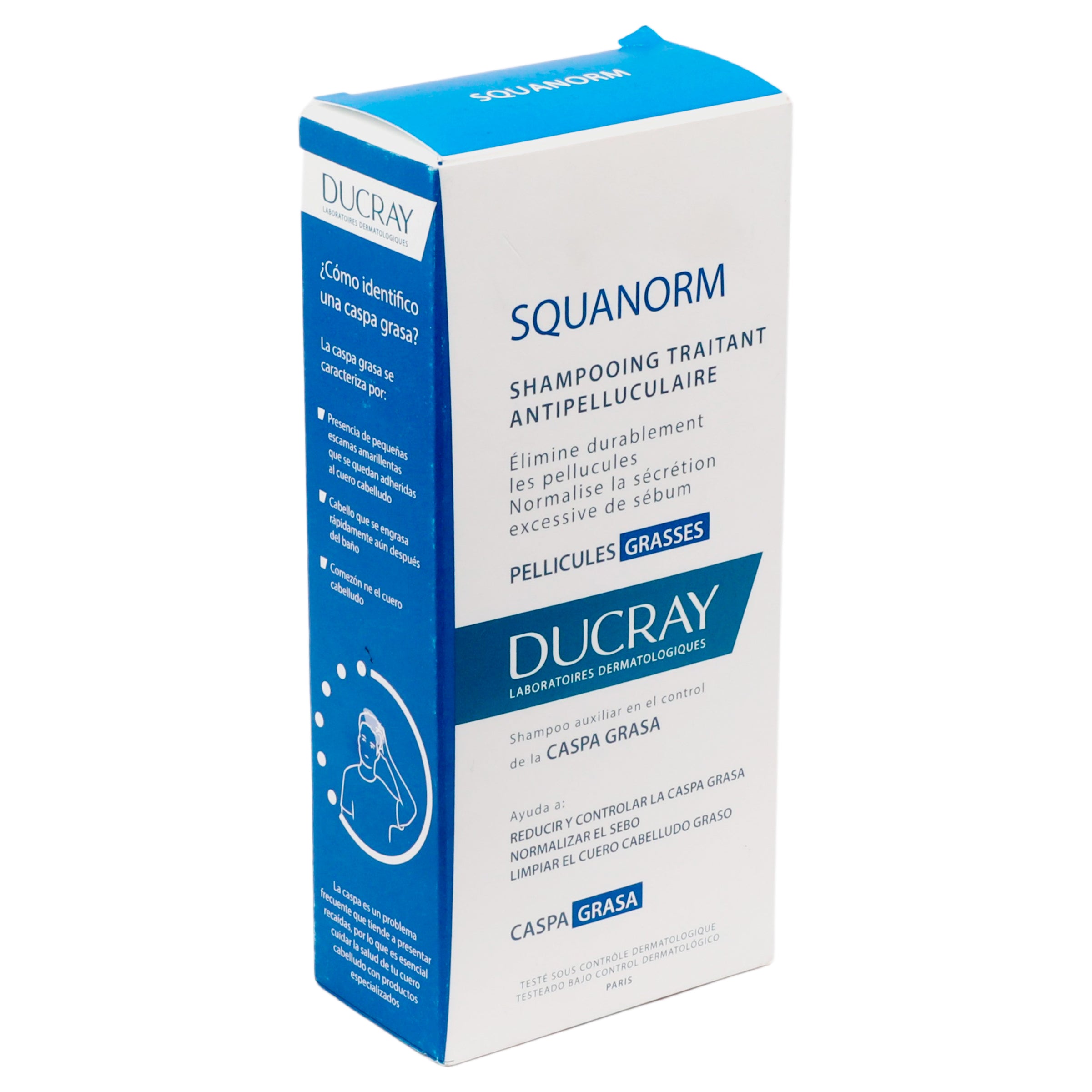 Shampoo Ducray Squanorm Control De La Caspa Grasa 200 Ml-2