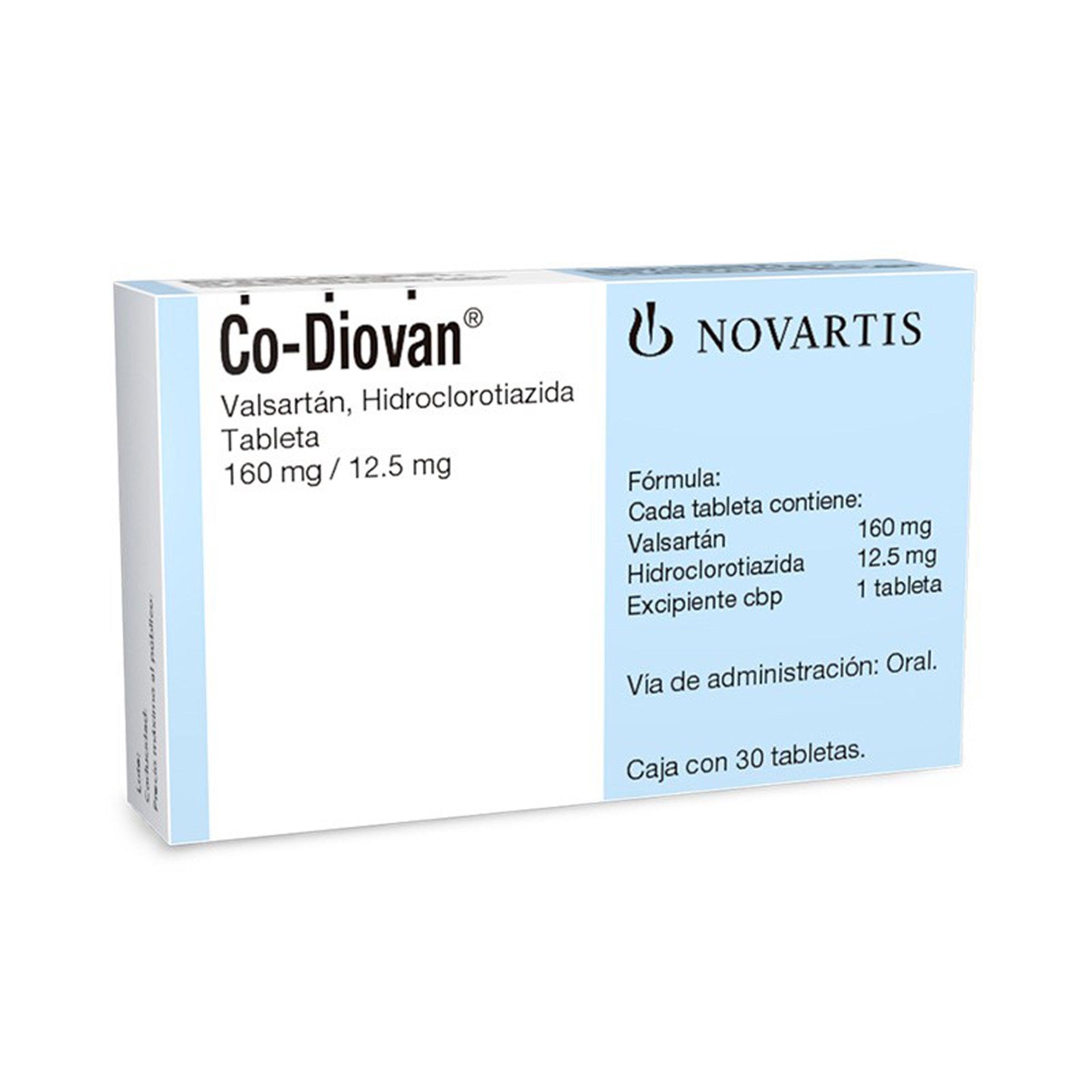 Co-Diovan 160/12.5 Mg Con 30 Tabletas-1