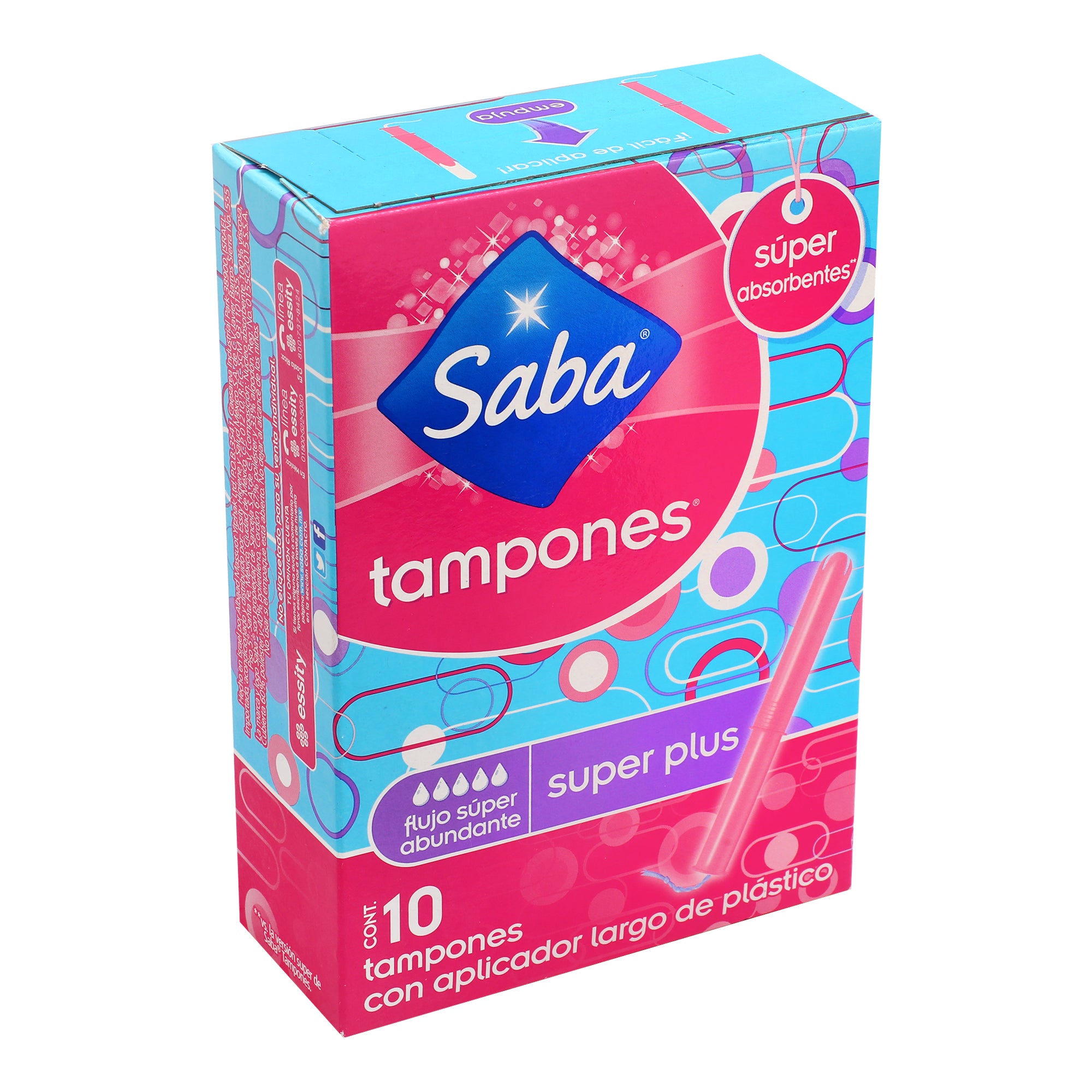 Tampones Saba Largo Superplus Con 10 Piezas-2