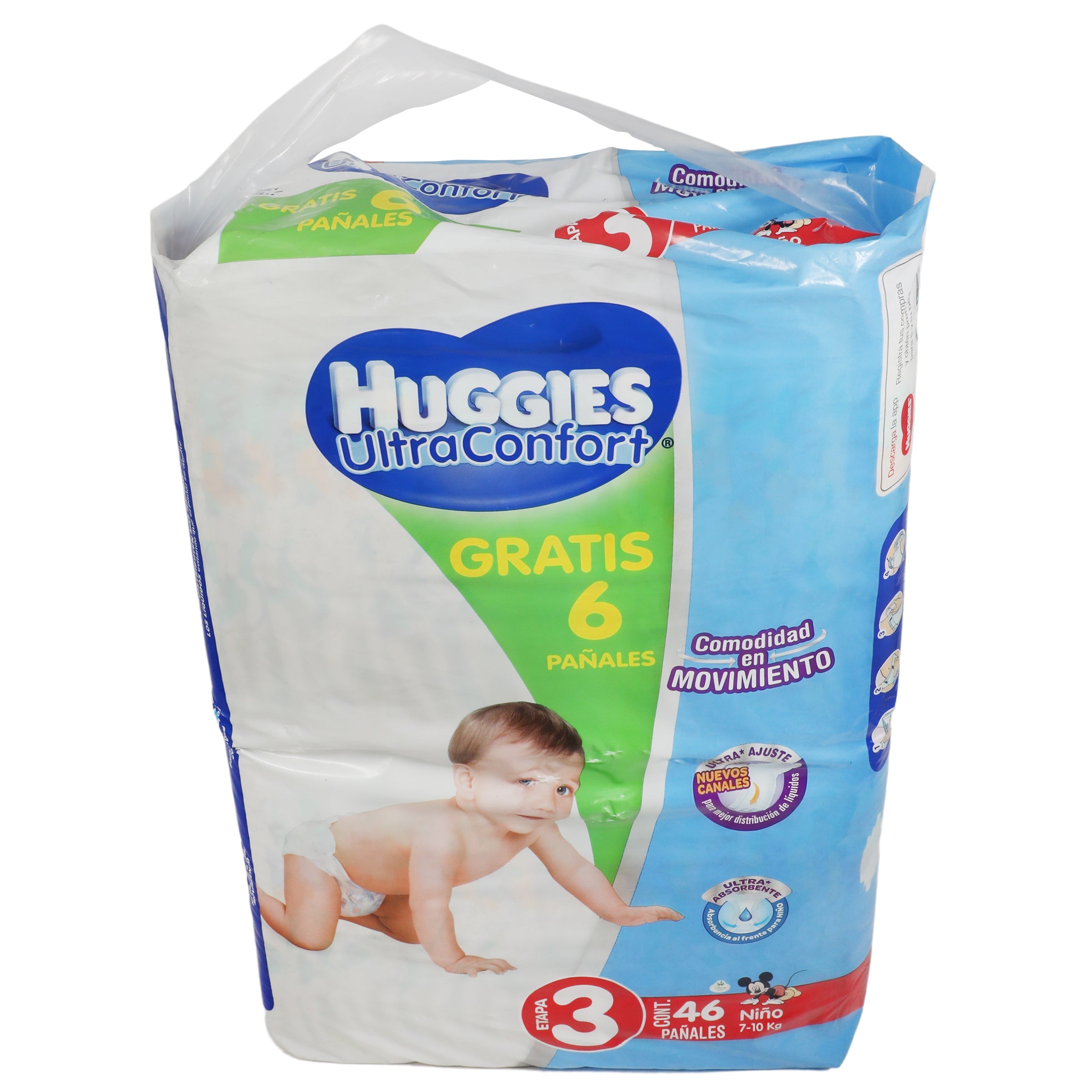 Huggies Ultra Confort Etapa 3 Niño C/40  6 Gratis-3