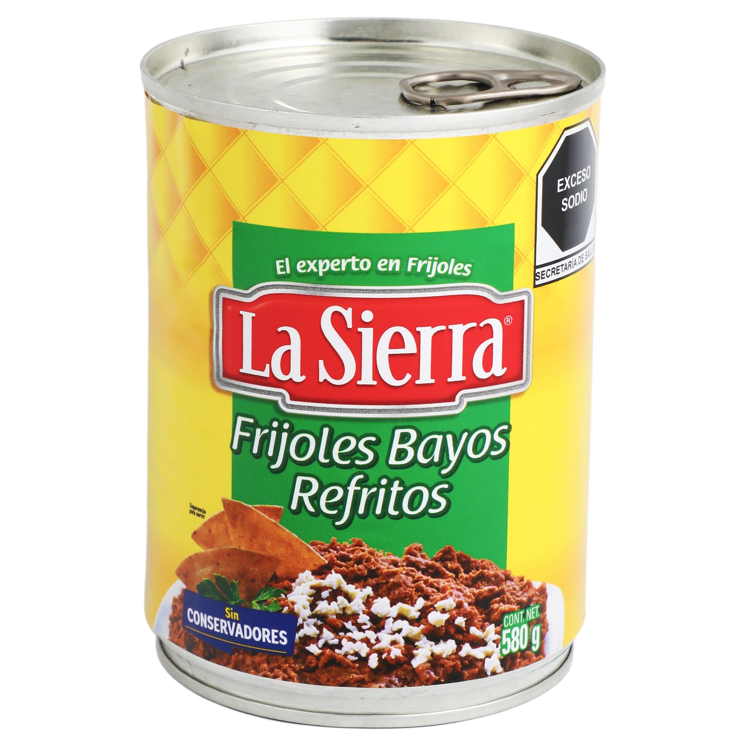 Frijoles Bayos Refritos 580 G La Sierra-3