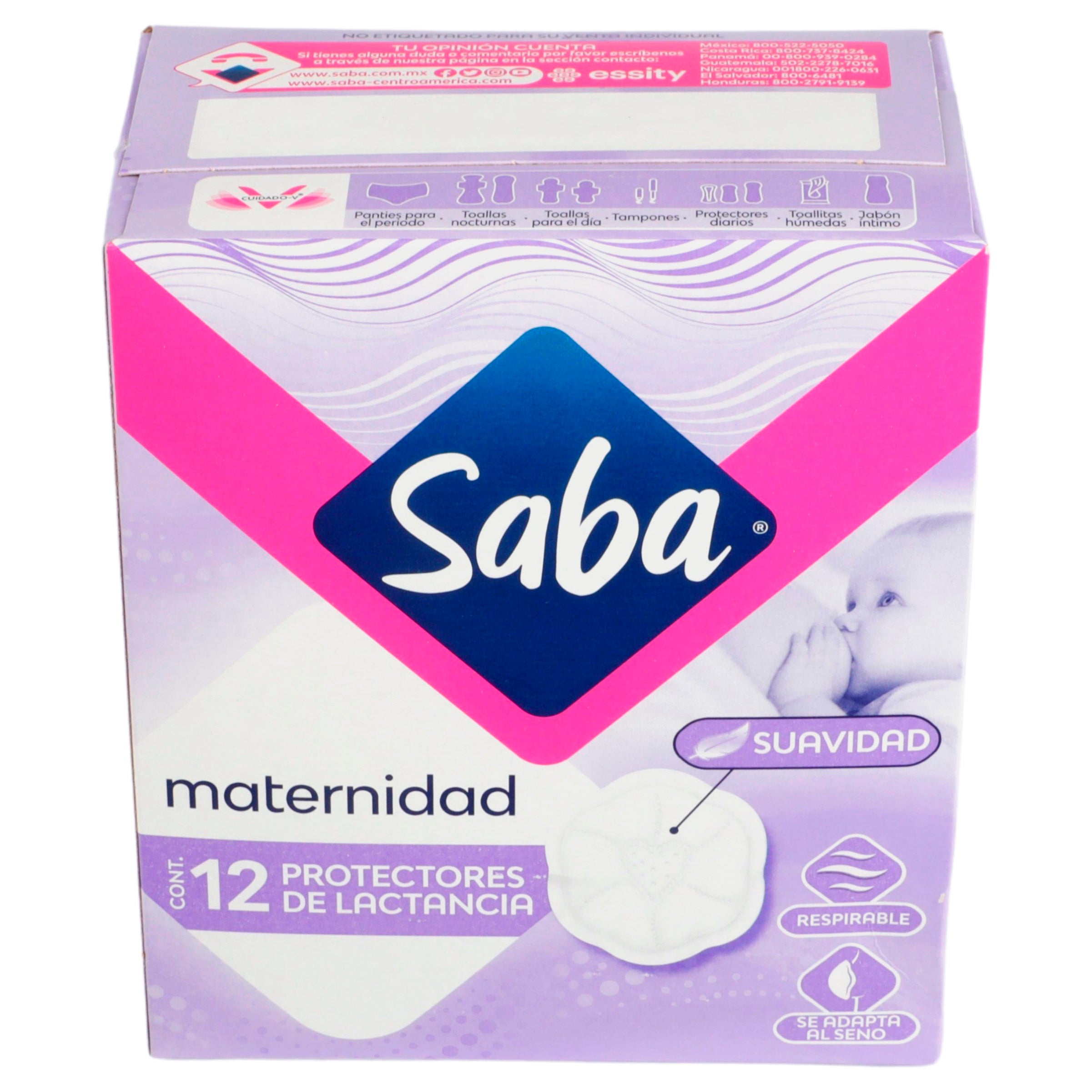 Protectores De Lactancia Saba Suavidad Con 12 Piezas-3