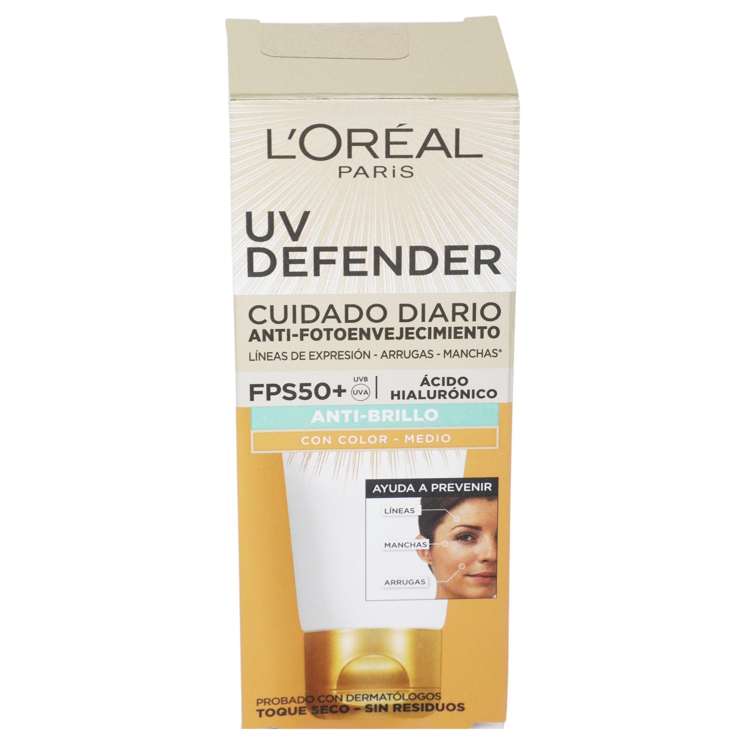 Loreal Uv-Def Fps50 Color Medio 40G-3