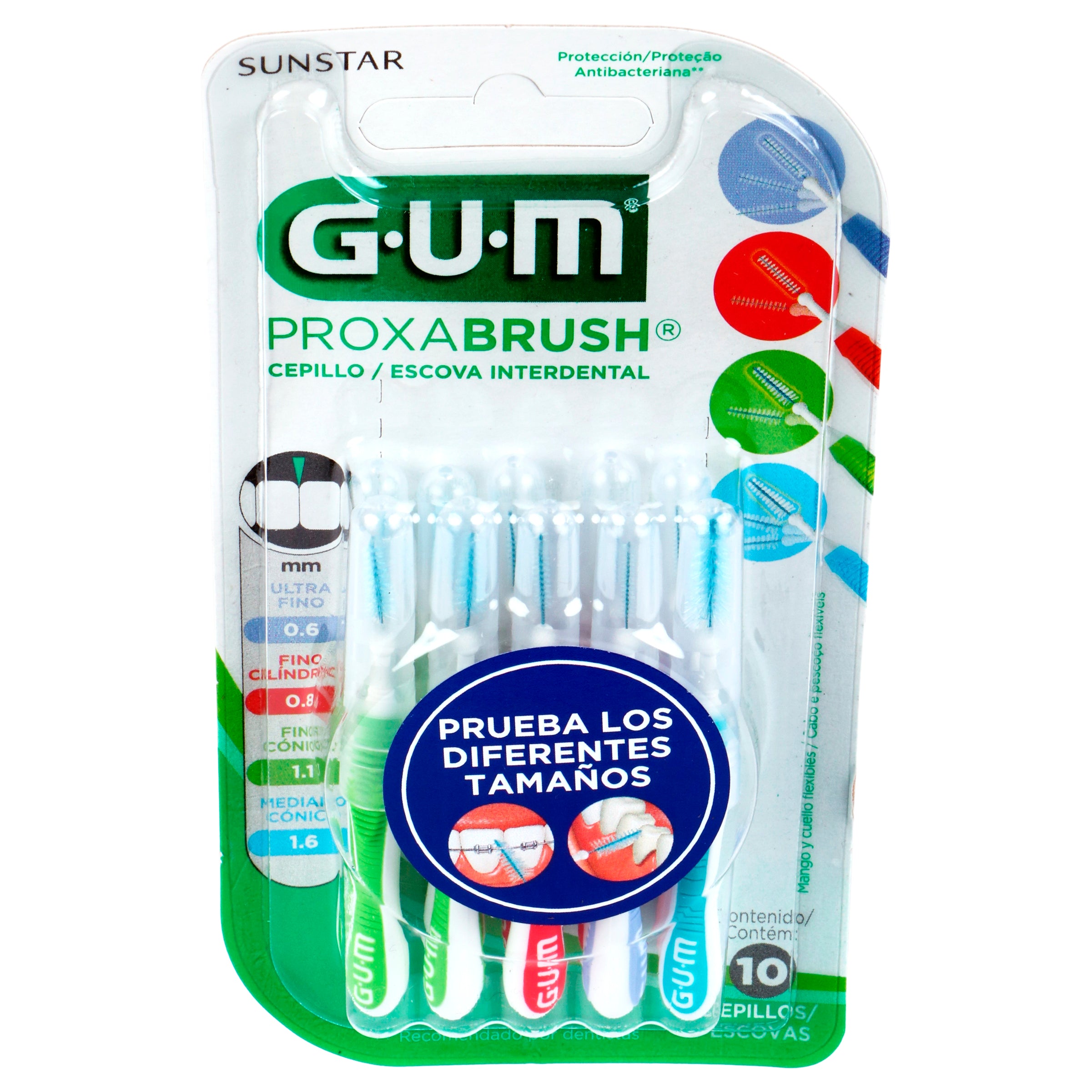 Cepillo Dental Gum Proxabru Interdental C/10 Piezas-2