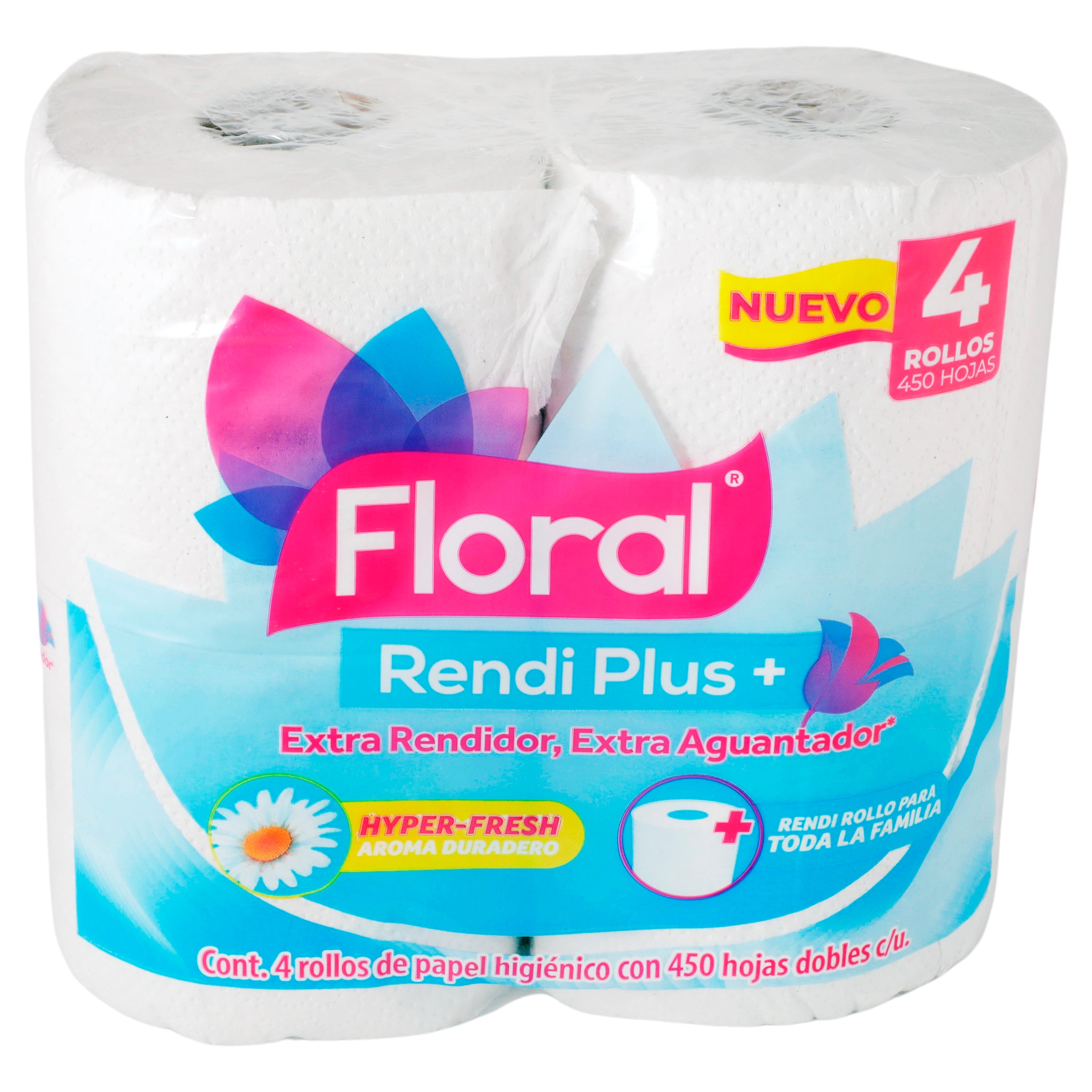 Papel Higienico  Floral Rendi Plus + Con 4 Piezas-3