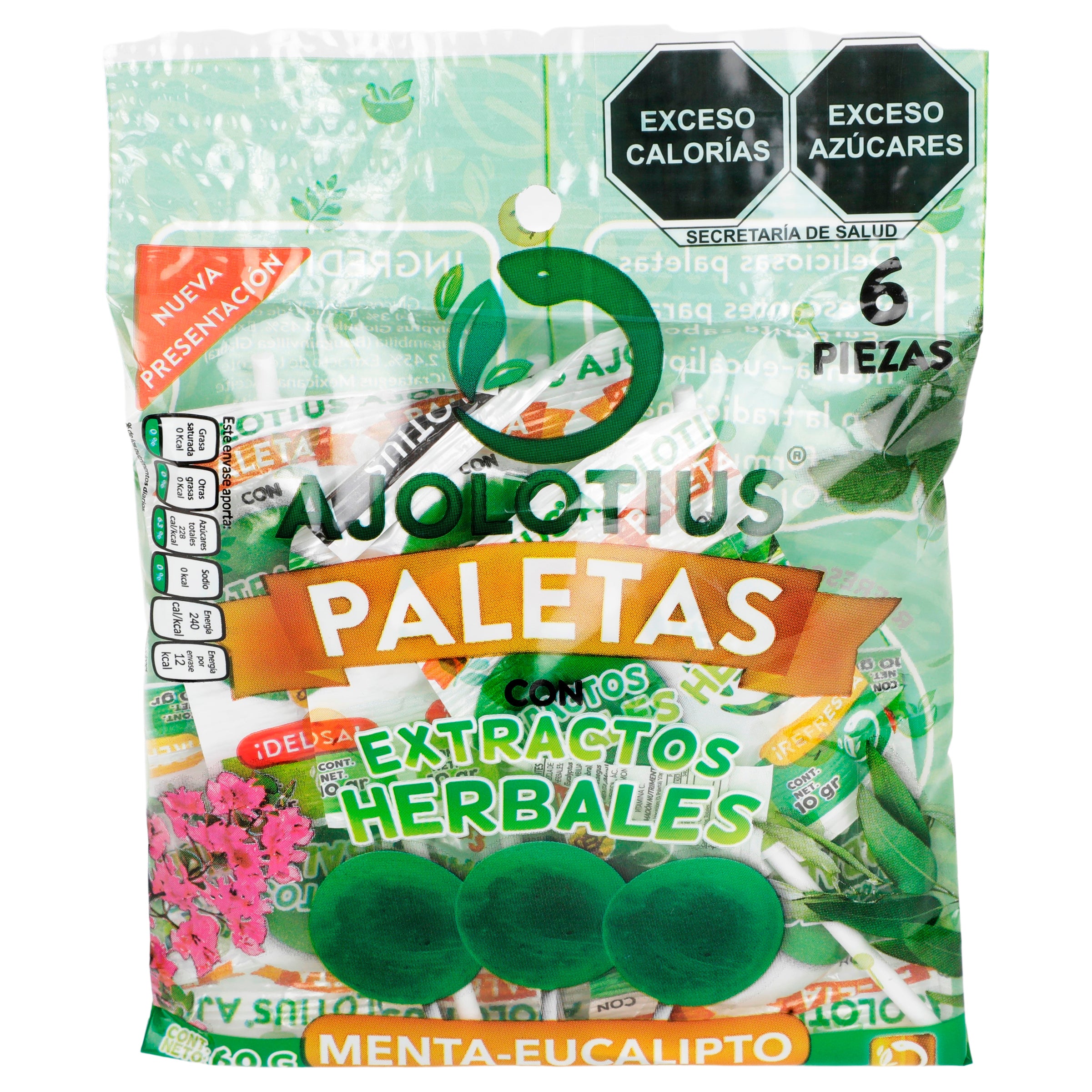 Ajolotius Paleta Menta Y Eucalipto  Con 6 Piezas-2