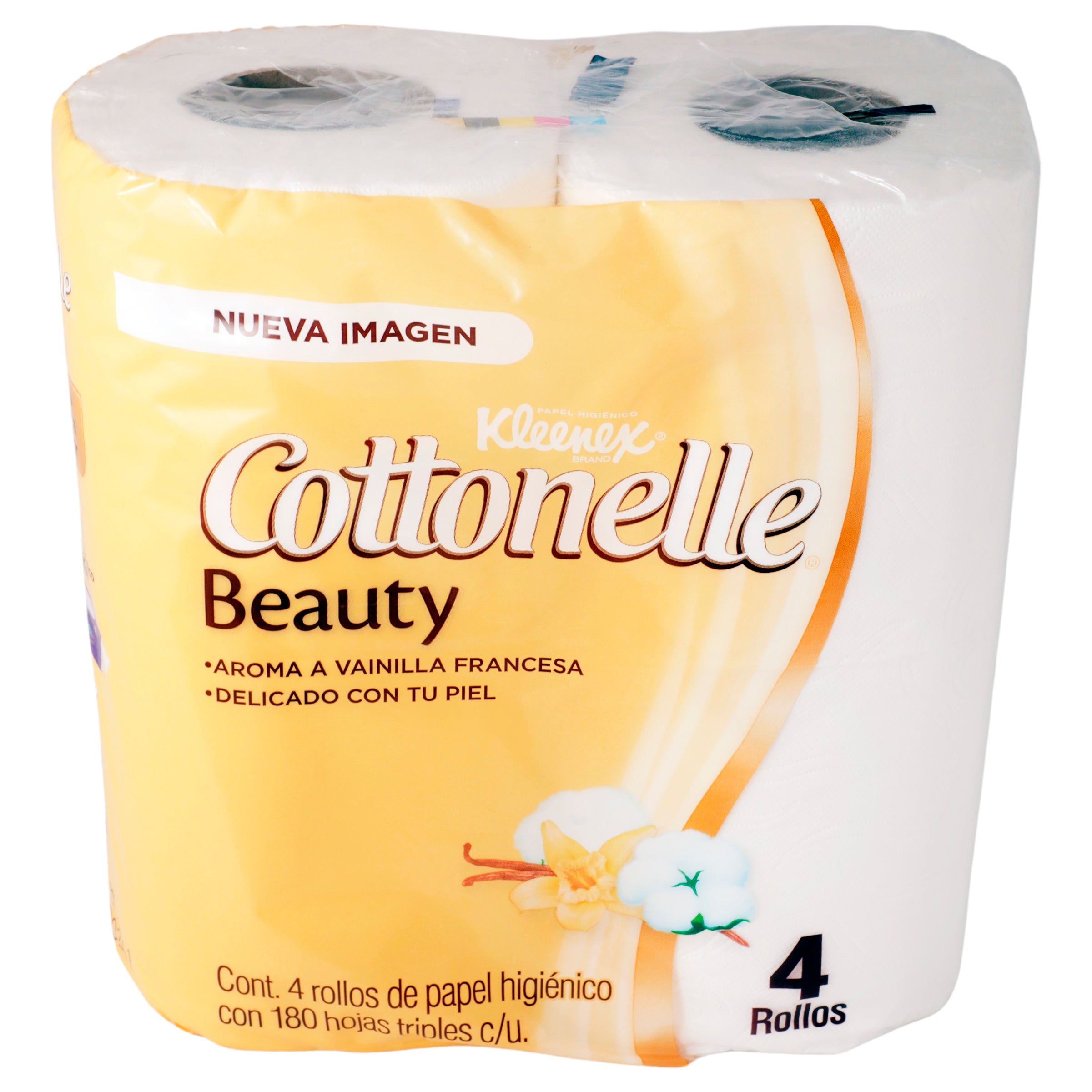 Higienico  Kleenex Cottonelle Beauty 4 Rollos 180 Hojas-3