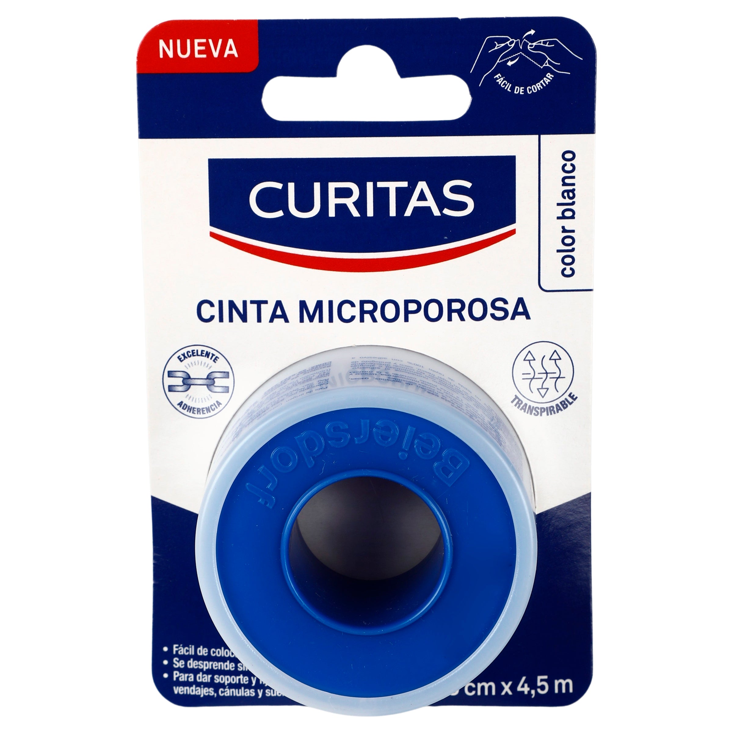 Cta Microp Curitas Bco 2.5Cm X 4.5 M-3