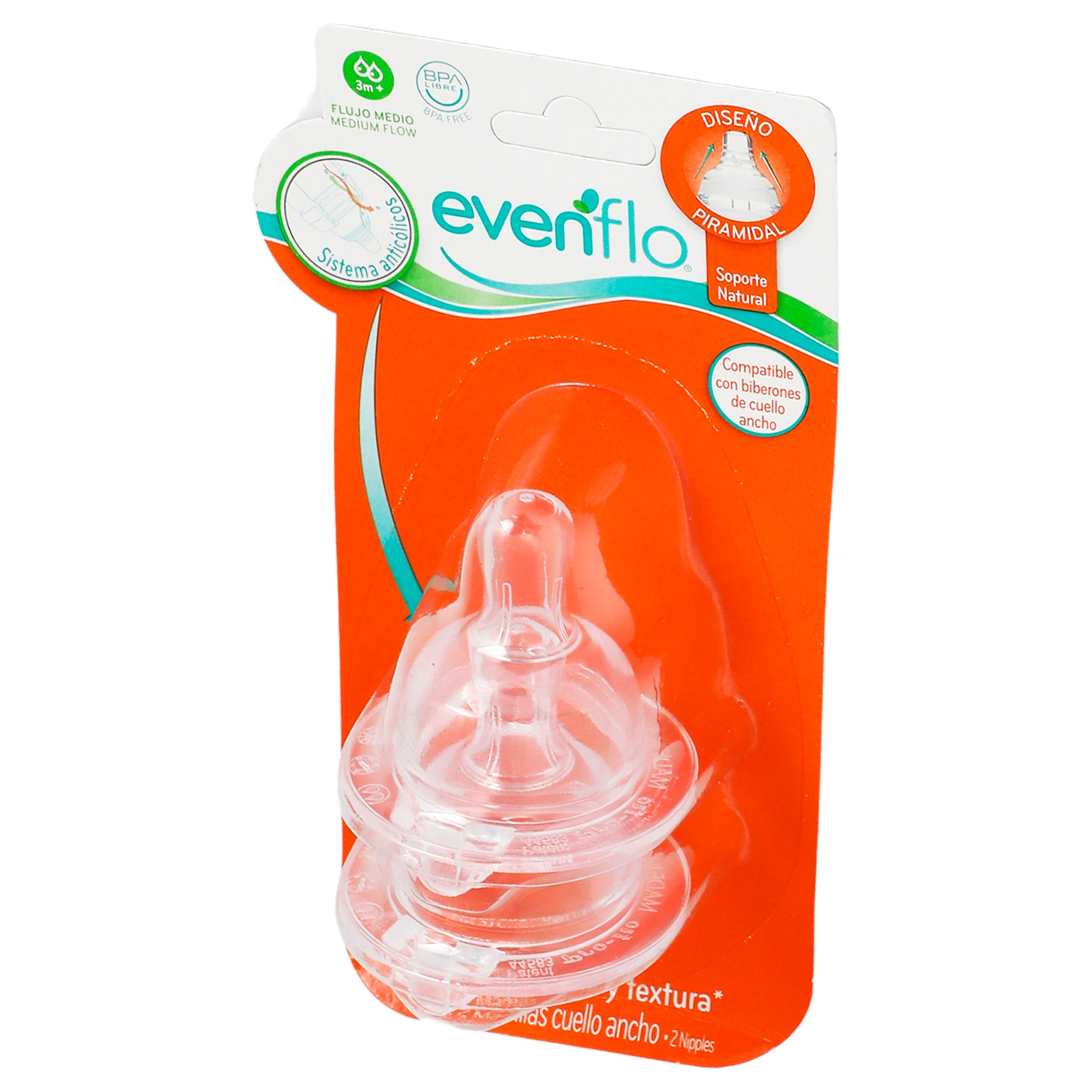 Mamila Evenflo Silicon Fluido Mediano Con 2-4