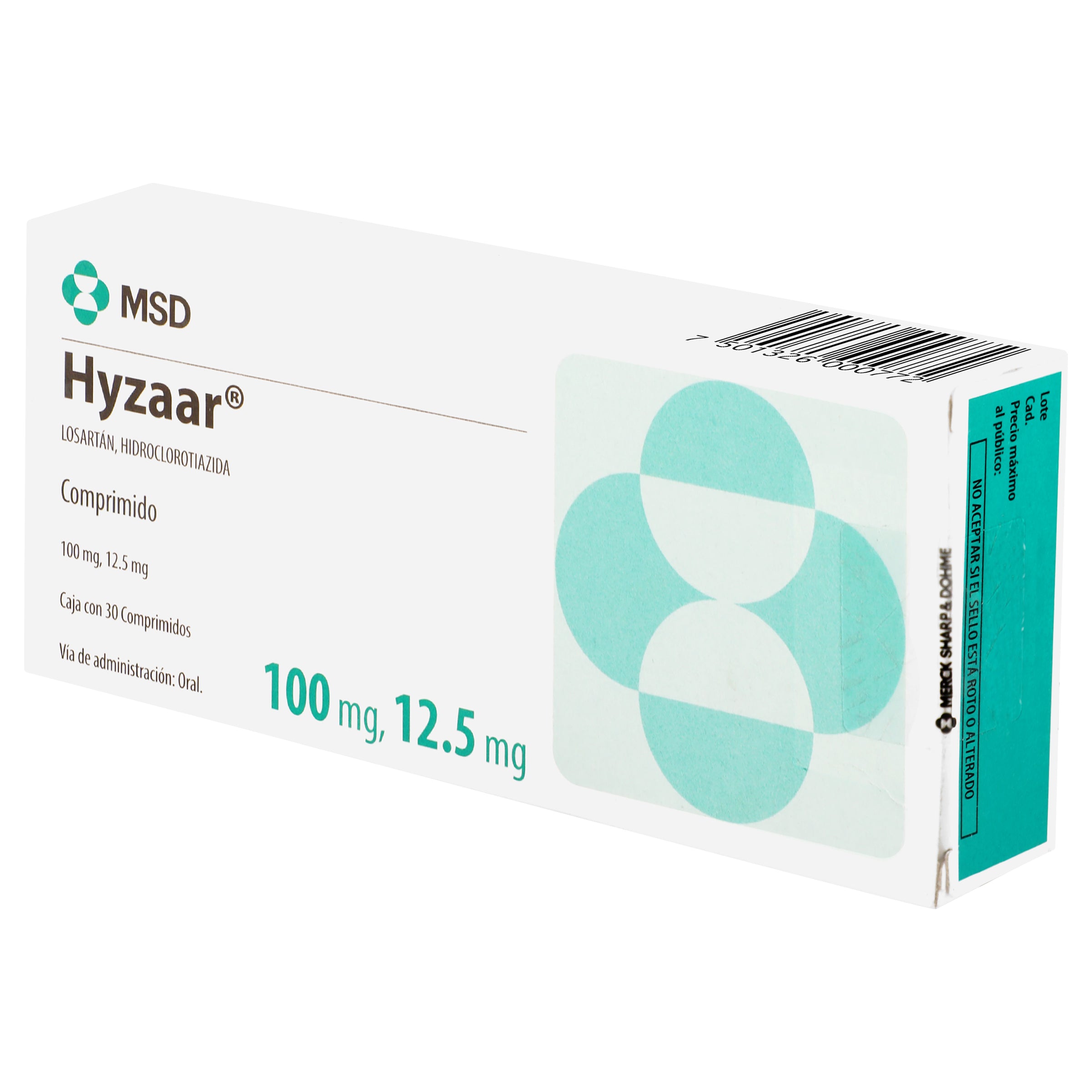 Hyzaar 50/12.5Mg Con 30 Tabletas-3