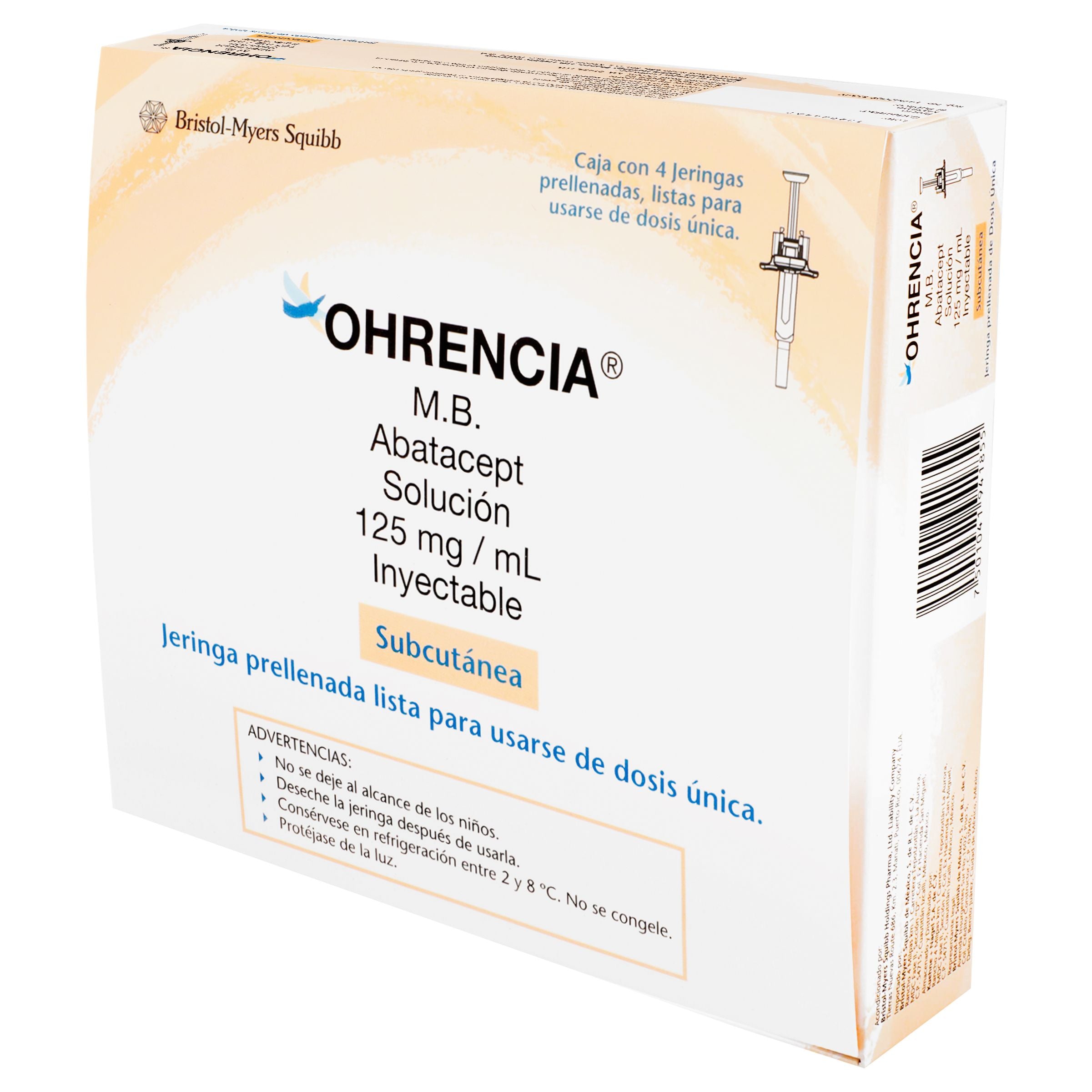 Ohrencia 125 Mg/Ml Solucion Inyectable Caja Con 4 Jeringas Prellenadas-3