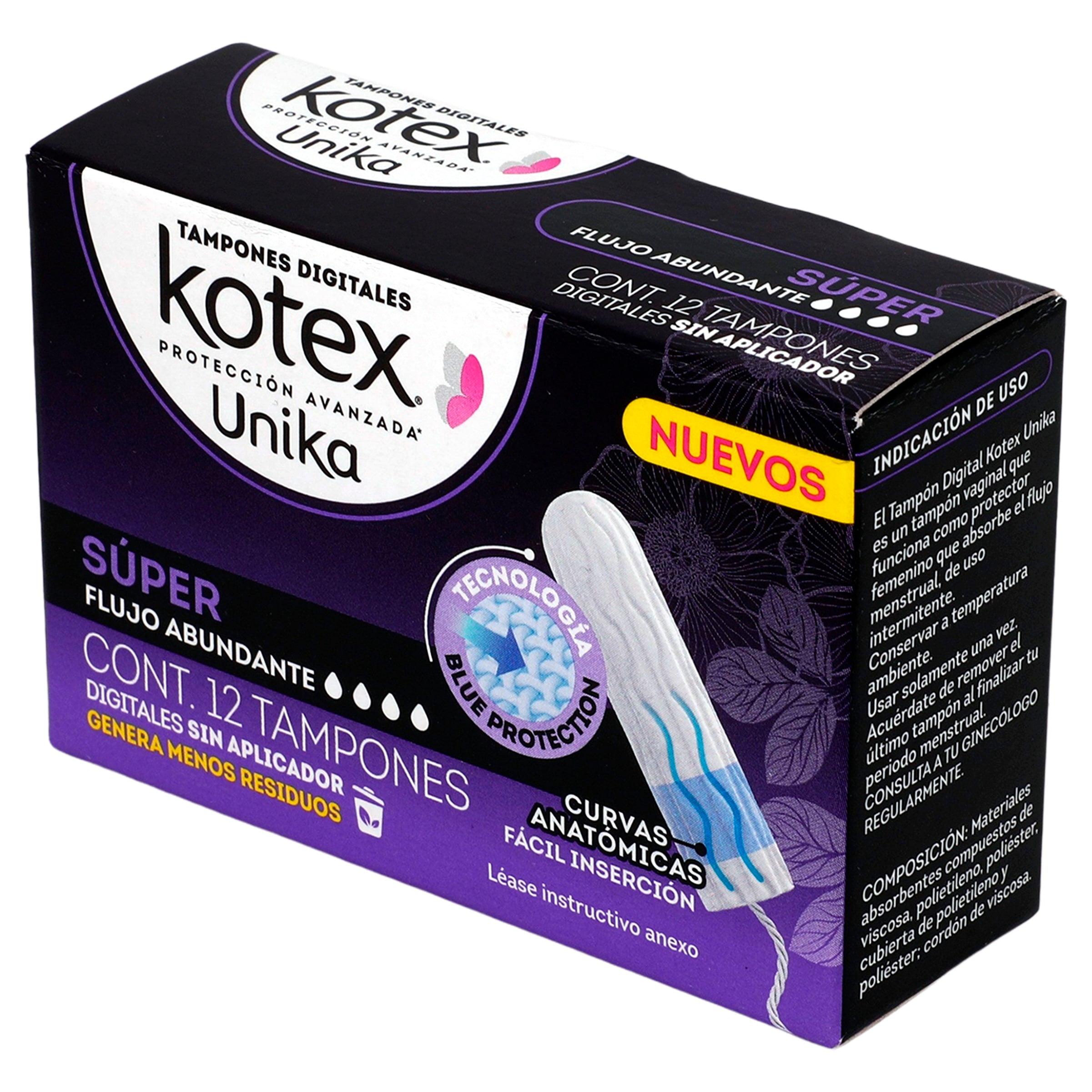 Tampones Kotex Unik Super Con 12-3