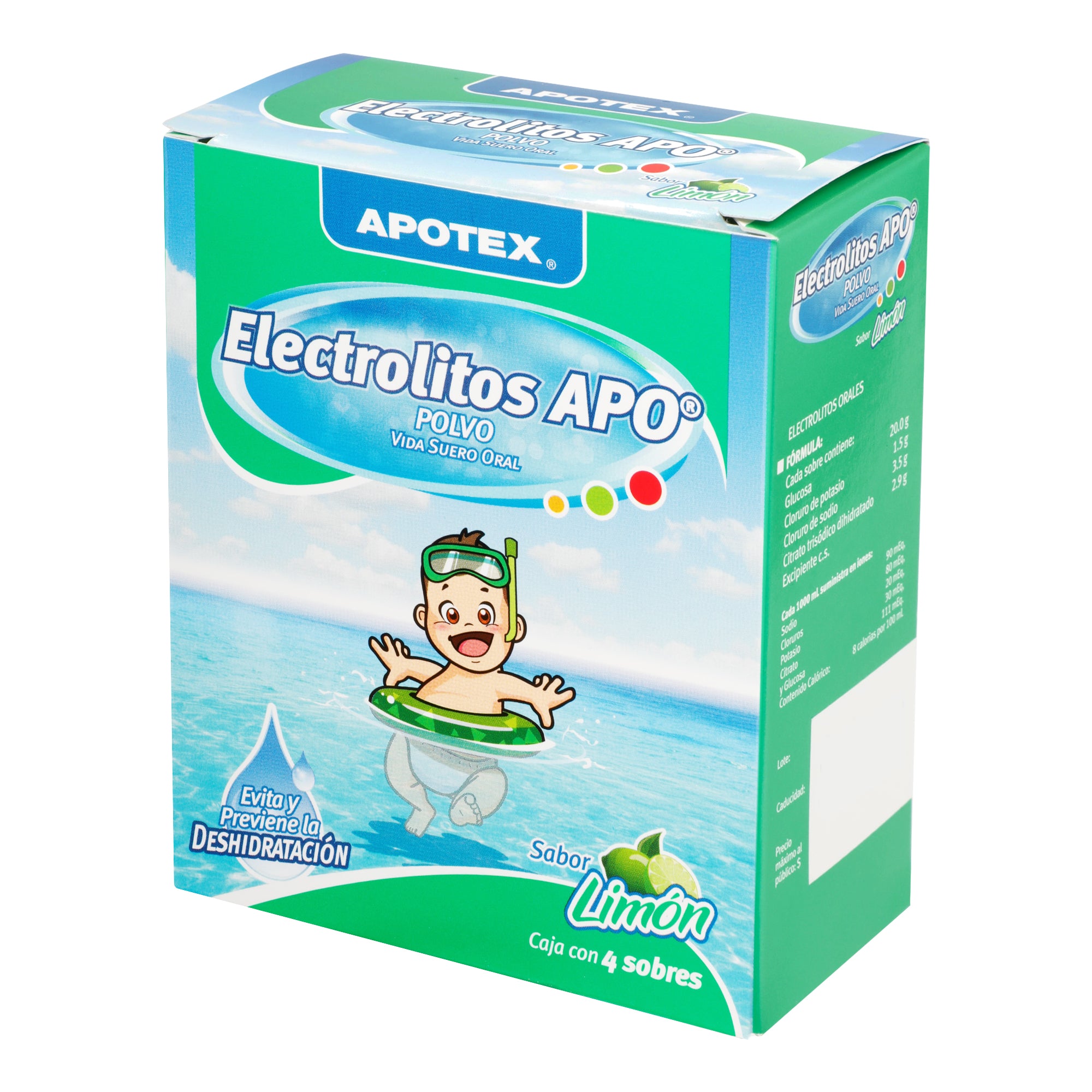 Electrolitos Apo Limon Sobres Con 4 Piezas-3