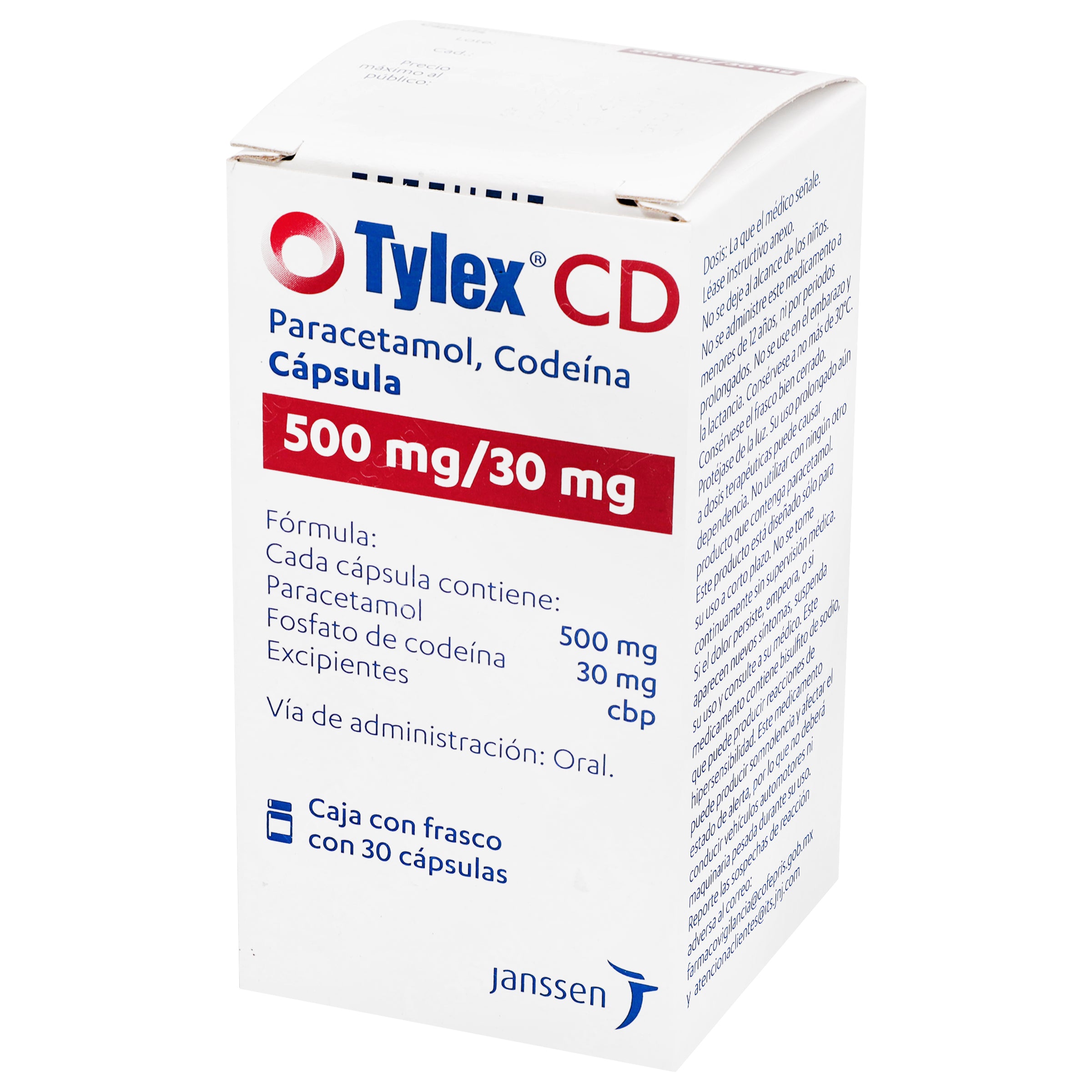 Tylex-Cd 500/30 Mg Con 30 Capsulas-4