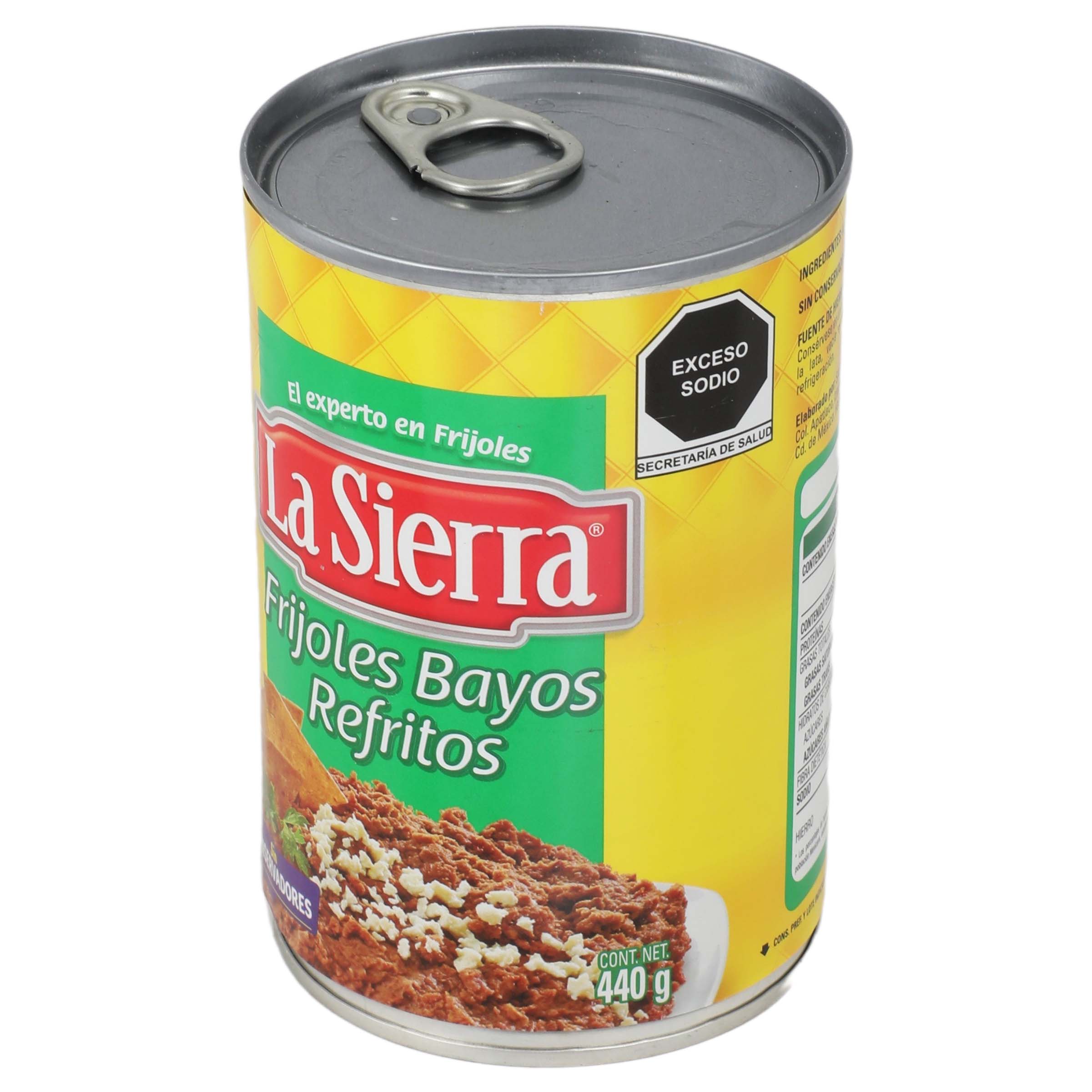 Frijoles Bayos Refritos 440 G La Sierra-3