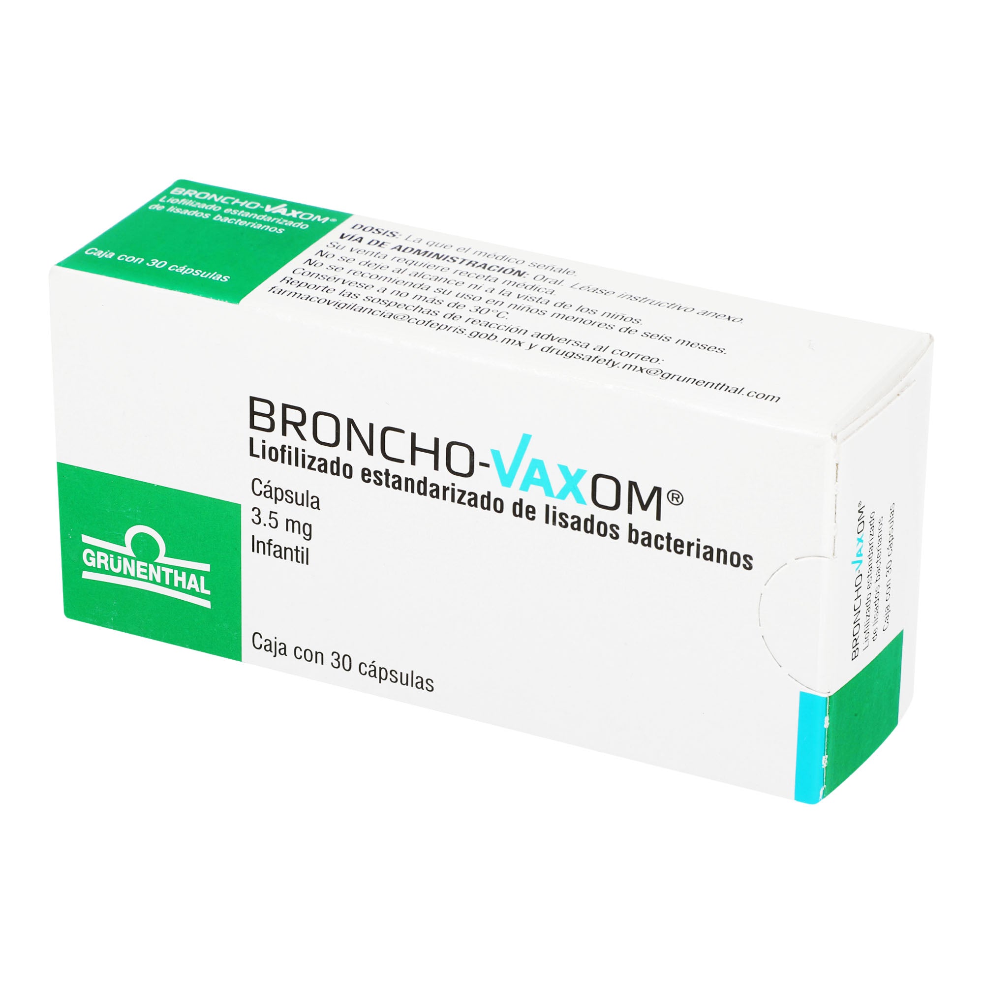 Broncho Vaxom Infantil 3.5 Mg Con 30 Capsulas-3