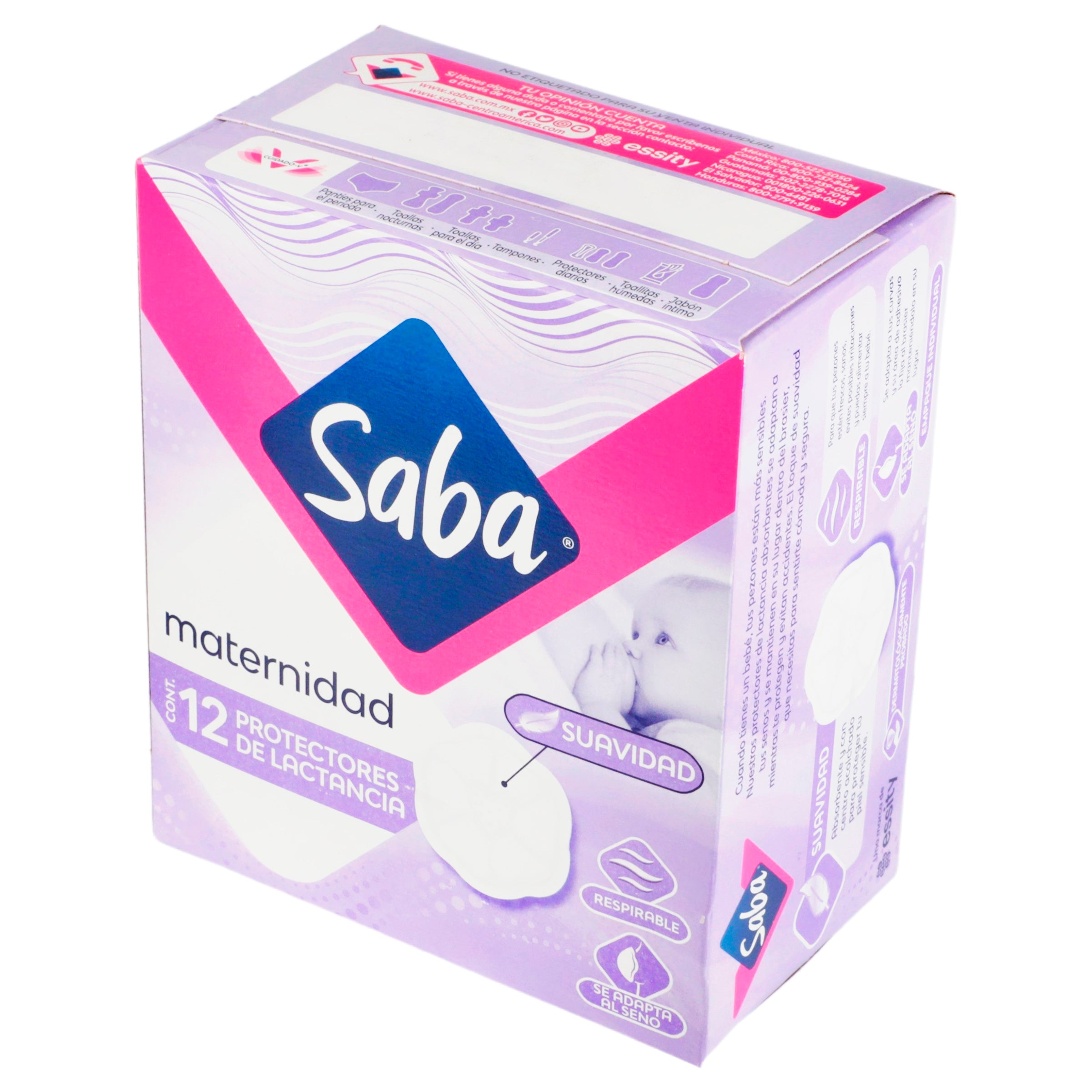 Protectores De Lactancia Saba Suavidad Con 12 Piezas-4