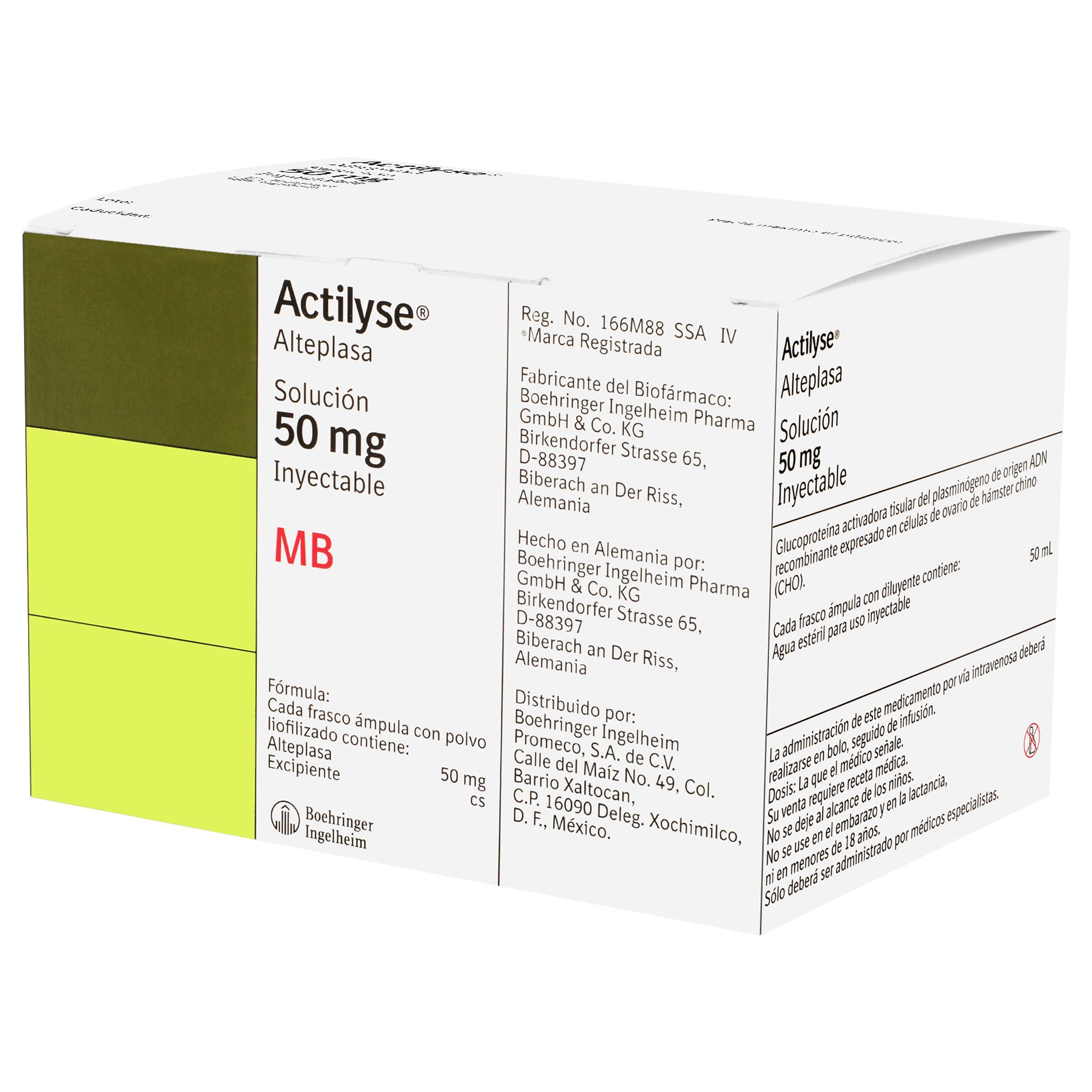 Actilyse (Alteplasa) 50 Mg Con 2 Frascos Ampula De 50 Ml-3