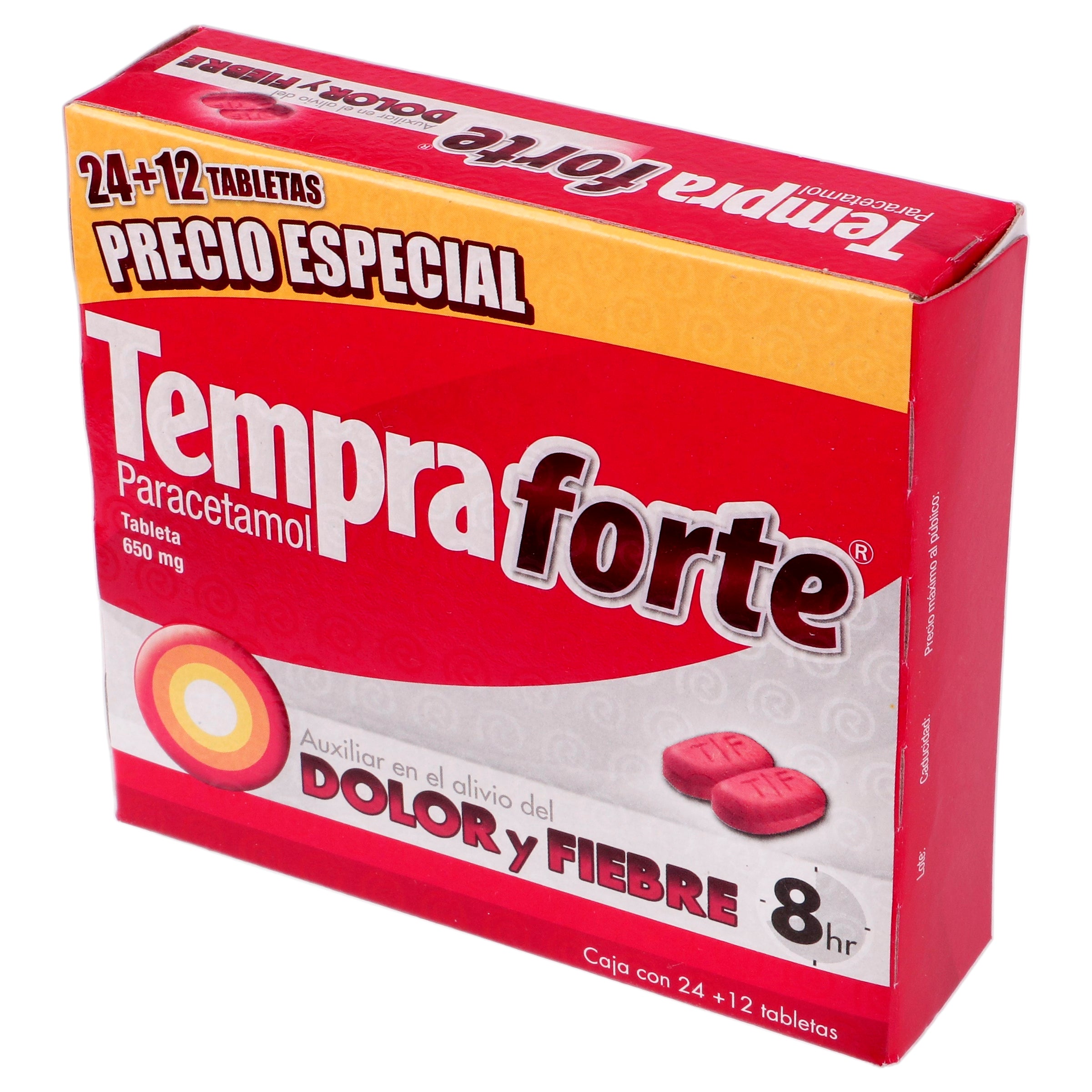 Tempra Forte 650 Mg Tabletas  24+12-4