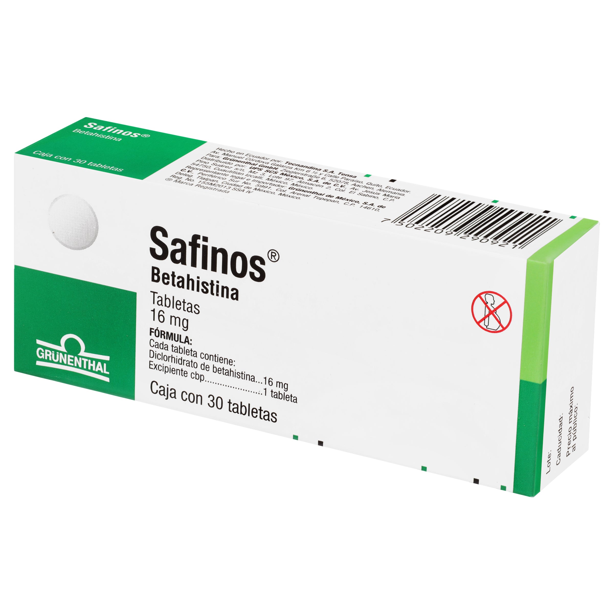 Safinos 16 Mg Con 30 Tabletas-4