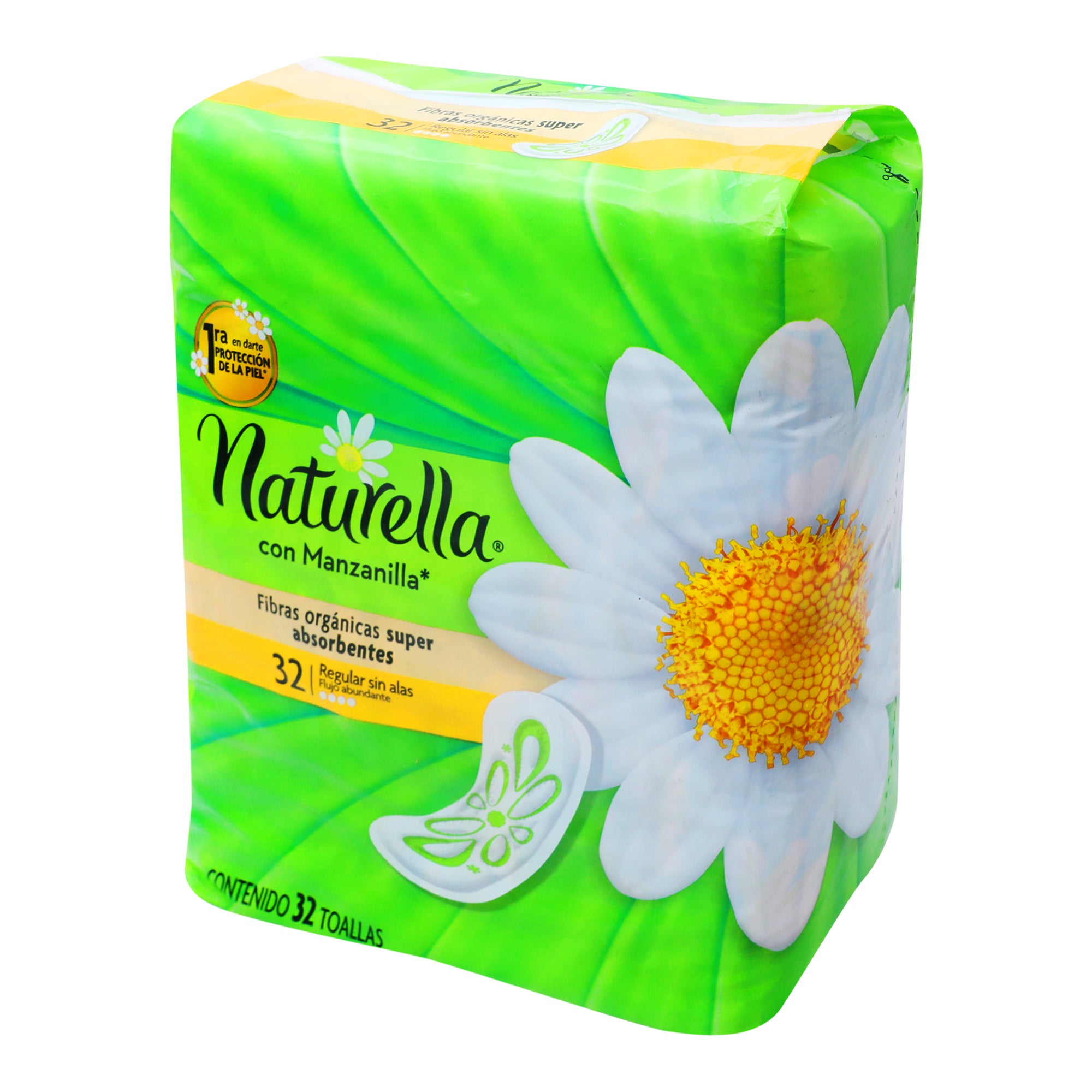 Toallas Sanitarias Natur Manzanilla Reg Sin Alas 32 Pza-2