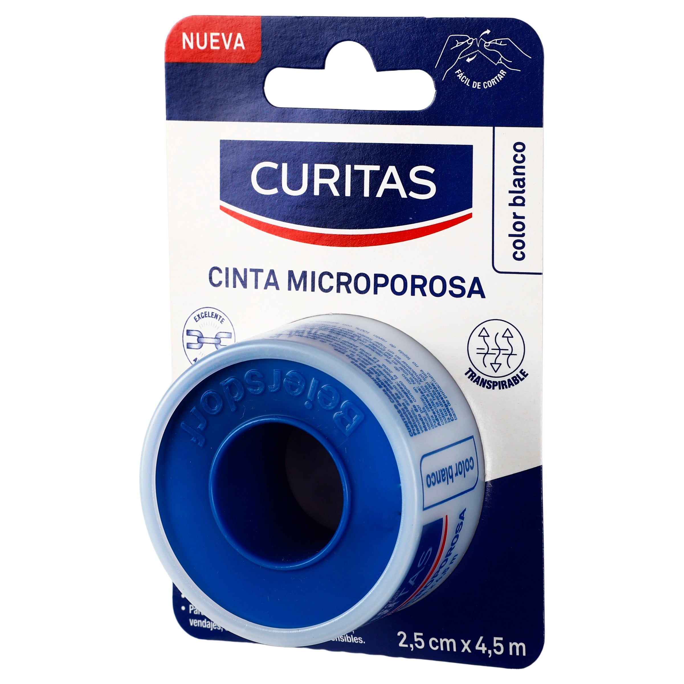 Cta Microp Curitas Bco 2.5Cm X 4.5 M-4