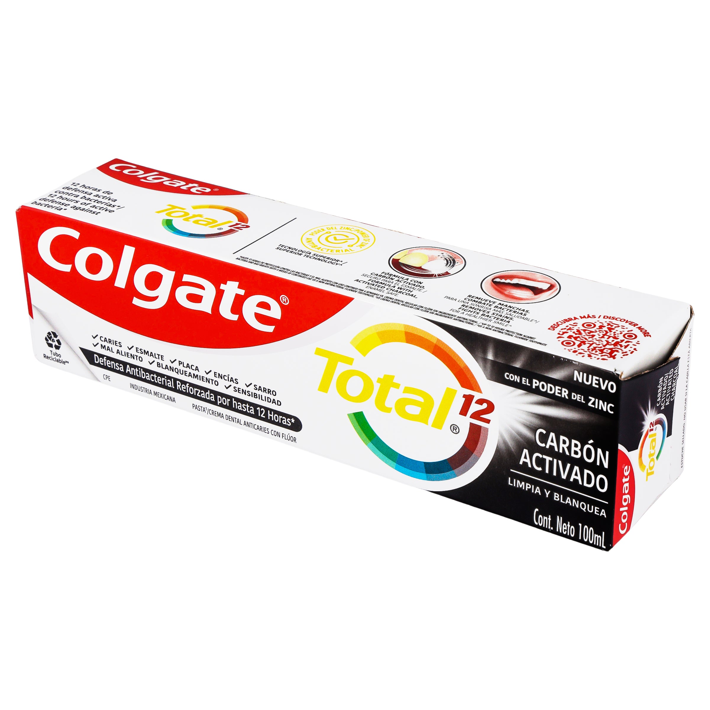 Crema Dental Colgate Total 12 Carbon Activado 100 Ml-5