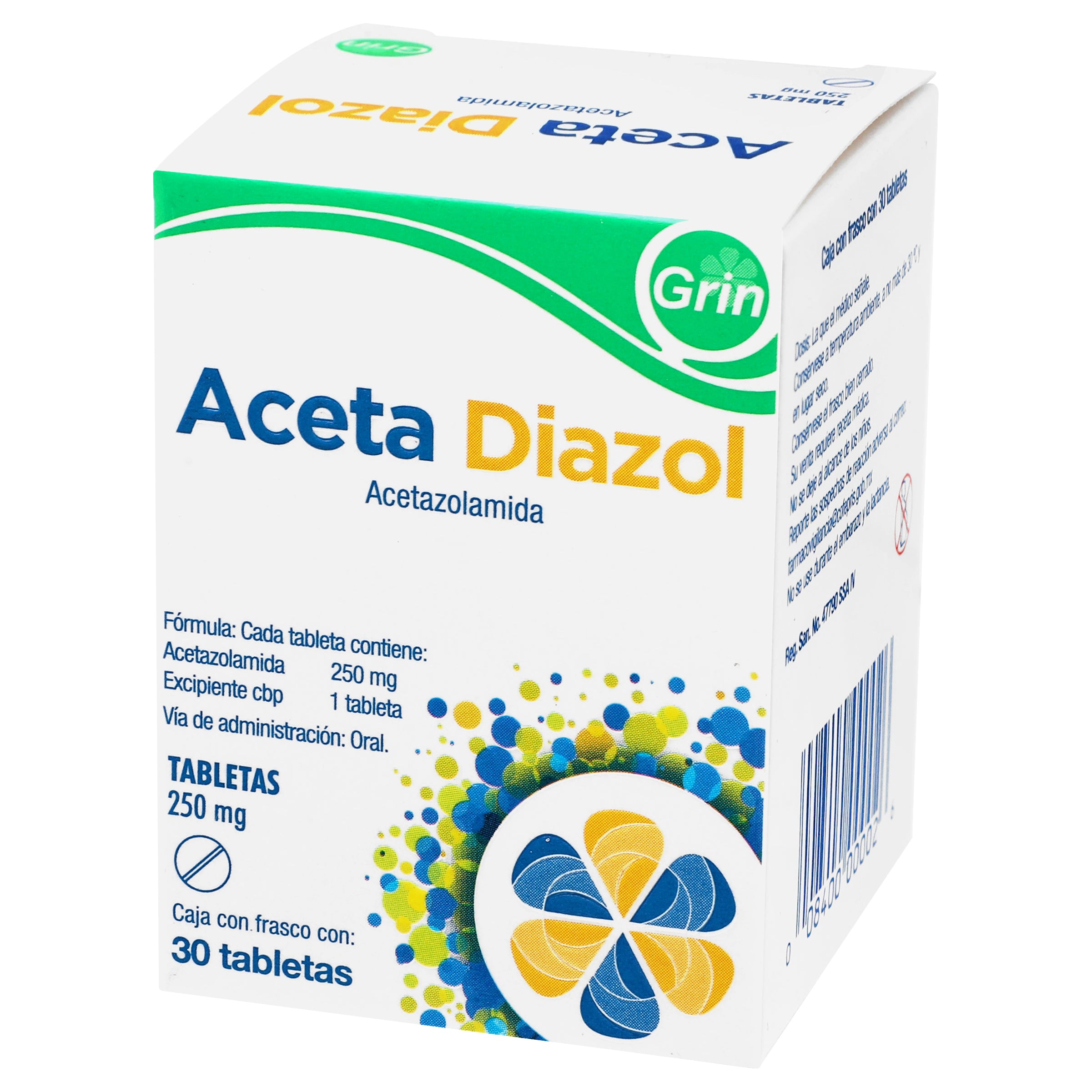 Aceta-Diazol 250 Mg Tabletas 30-3