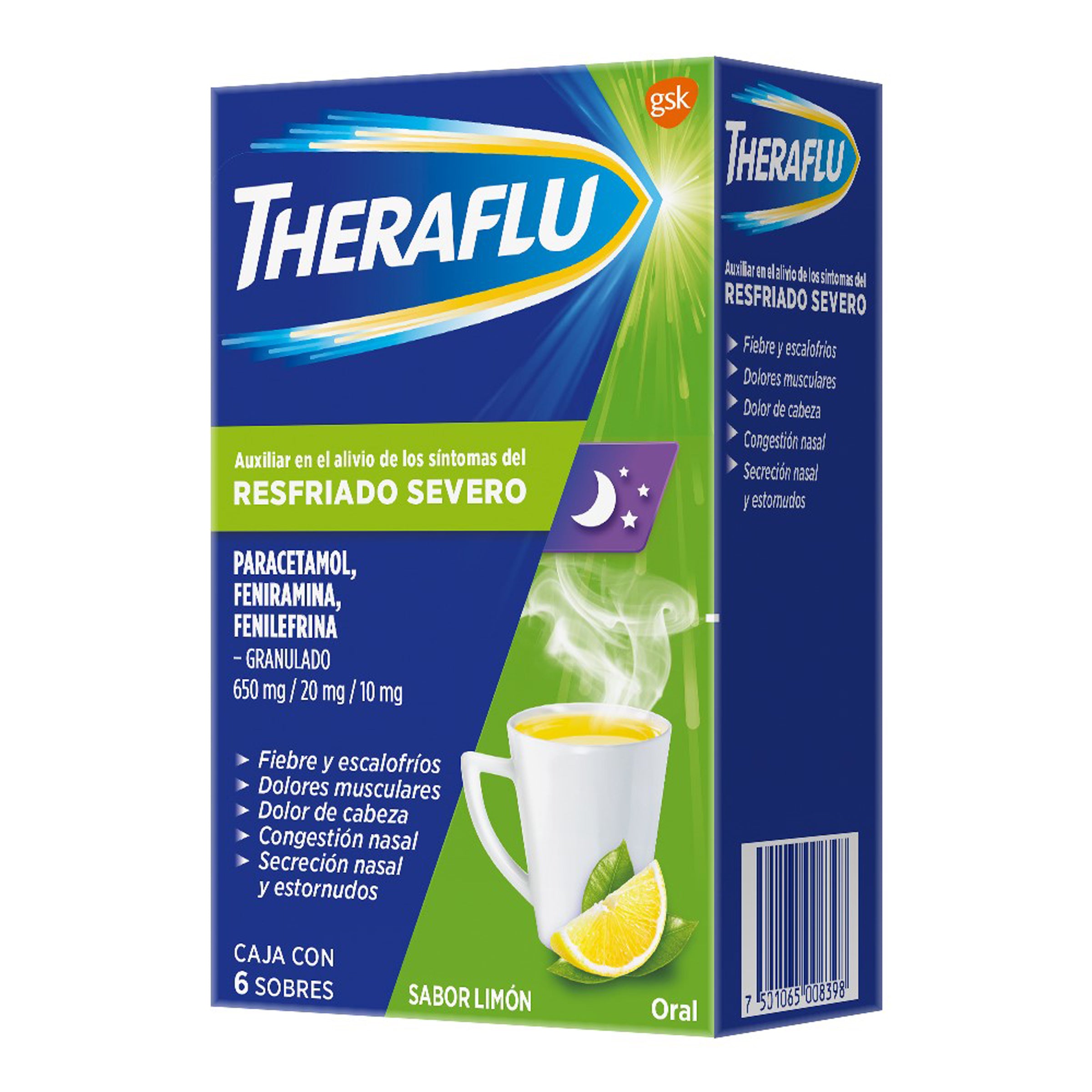 Theraflu Exverde 10 Mg Con 6 Sobres-3