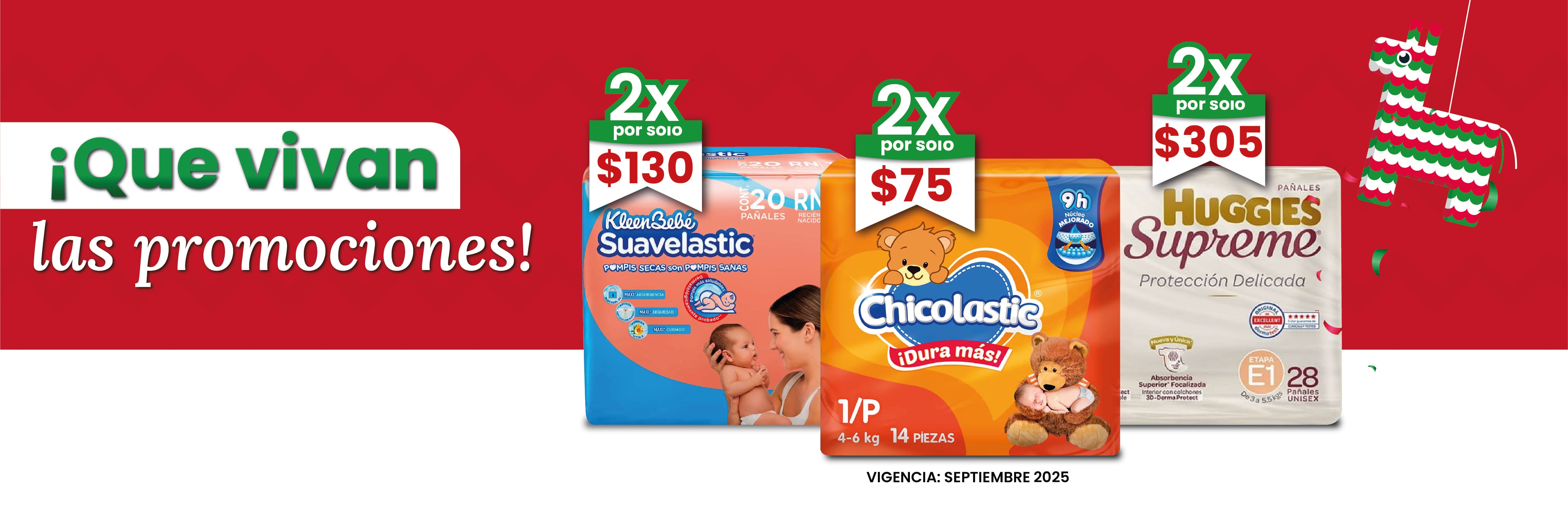 Que vivan las promociones pañales para bebe farmacias san jorge mes patrio