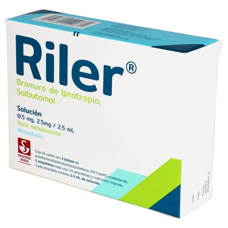 Riler 2.5 Mg 2.5 Ml Solucion Para Nebulizar Con 5 Ampolletas 7501300420671 4