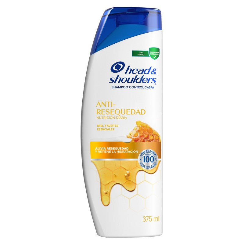 Shampoo Head  Shoulders Anti Resequedad Miel 375 Ml 7500435249348