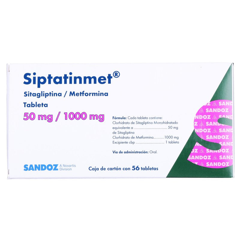 Siptatinmet 501000 Mg Con 56 Tabletas 7502216935884