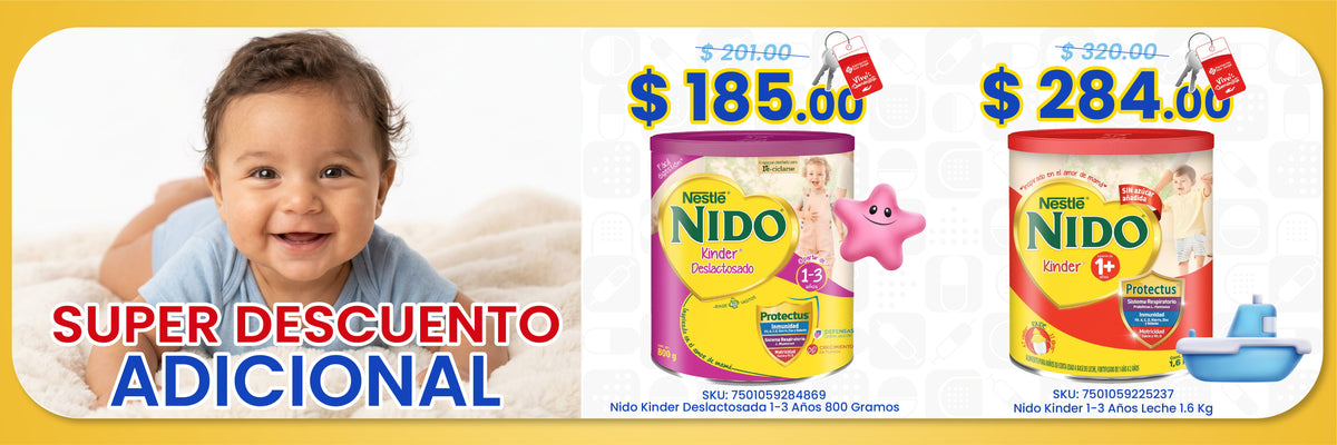 super descuento adicional en leches para bebés