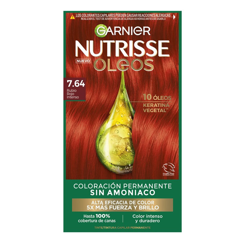 Tinte Nutrisse Oleos Rubio Rojo Intenso 7.64 7509552962529