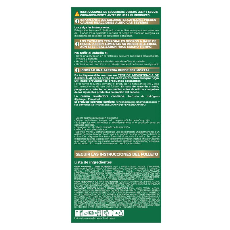 Tinte Nutrisse Oleos Rubio Rojo Intenso 7.64 7509552962529 2