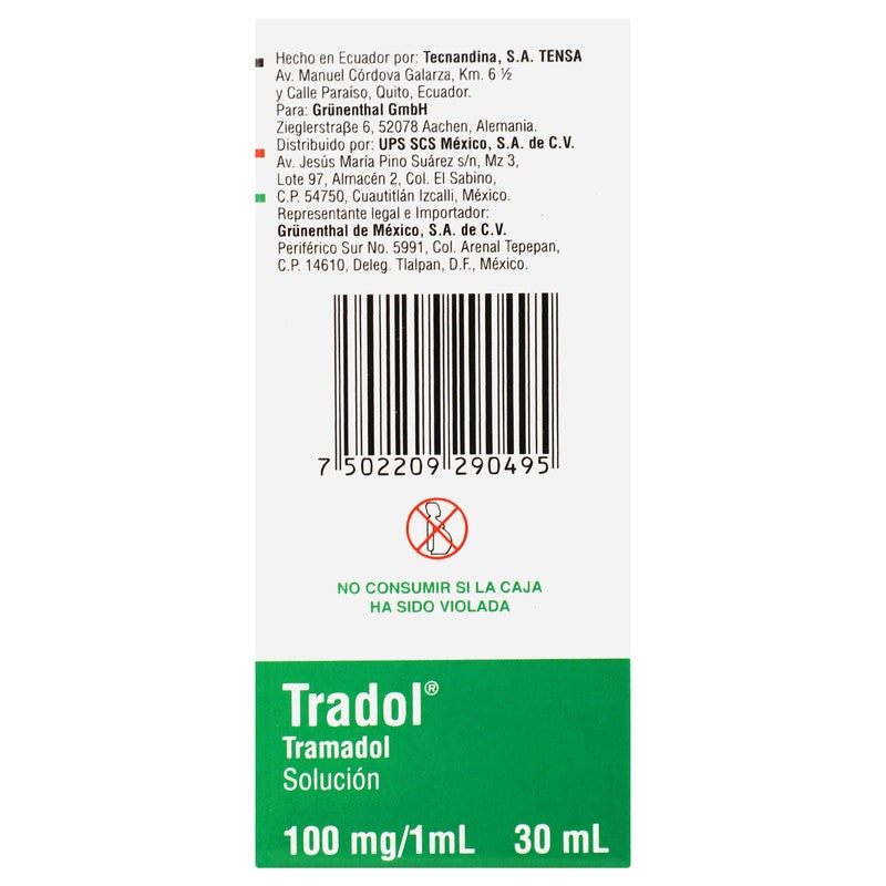 Tradol 100 Mg Gotas 30 Ml 7502209290495 5